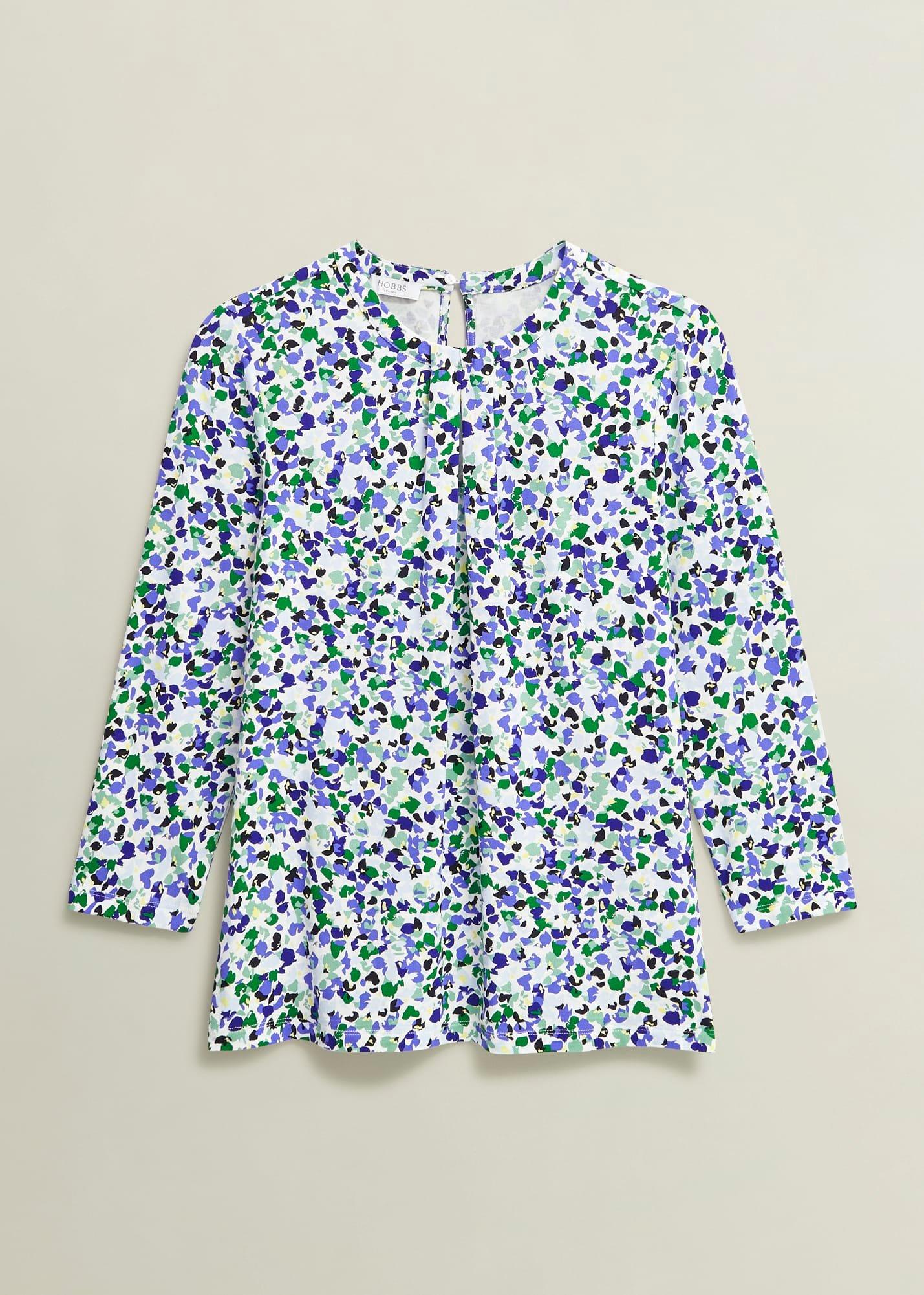 Julia Printed Top, Floral Multi, hi-res