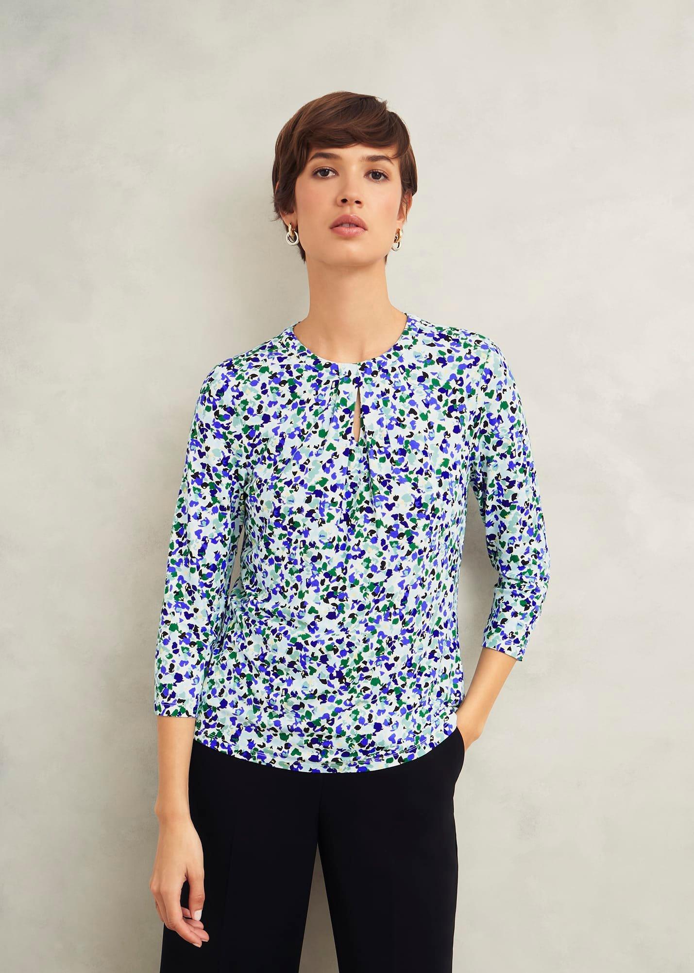 Julia Printed Top, Floral Multi, hi-res