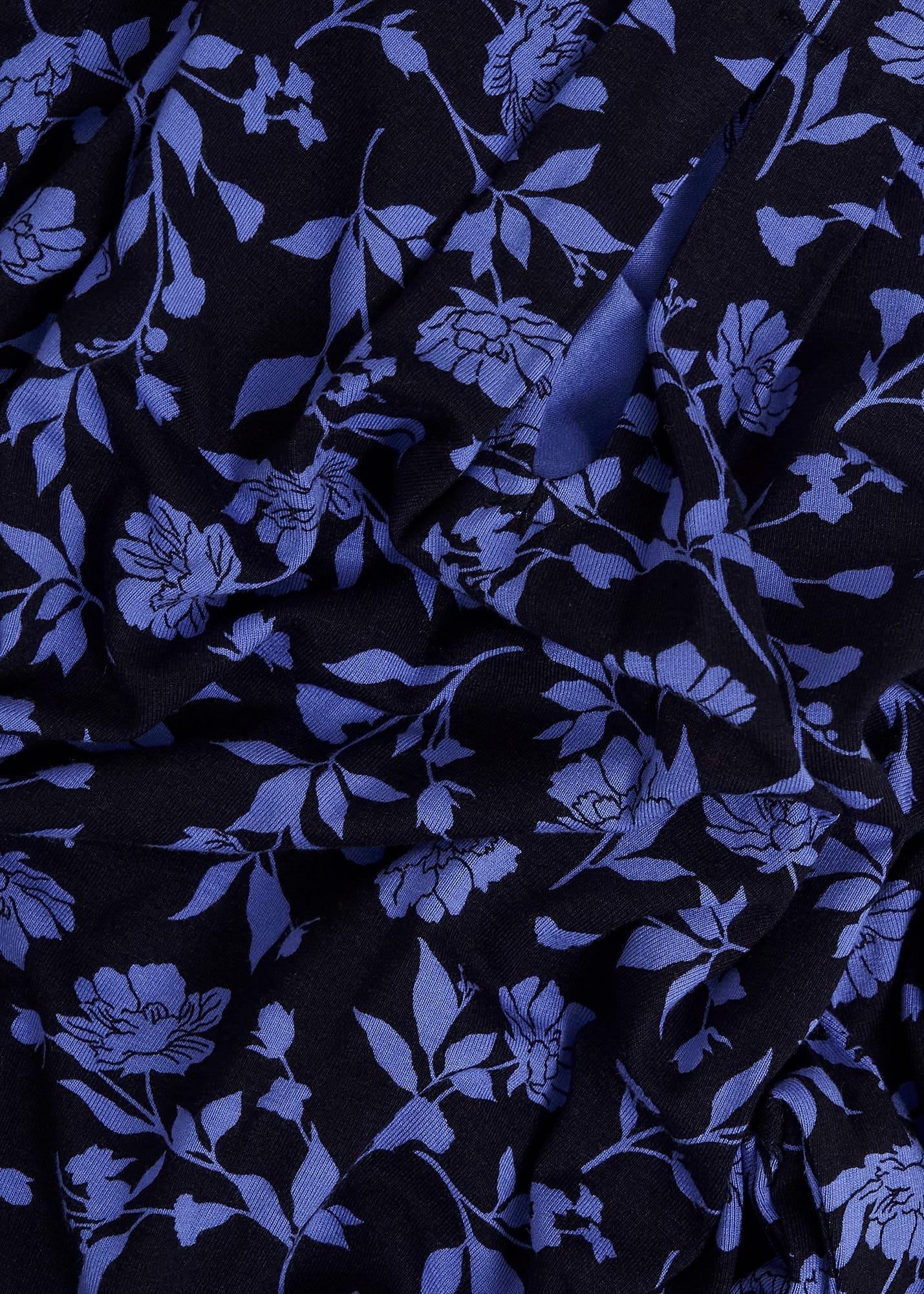 Julia Printed Top, Navy Blue, hi-res