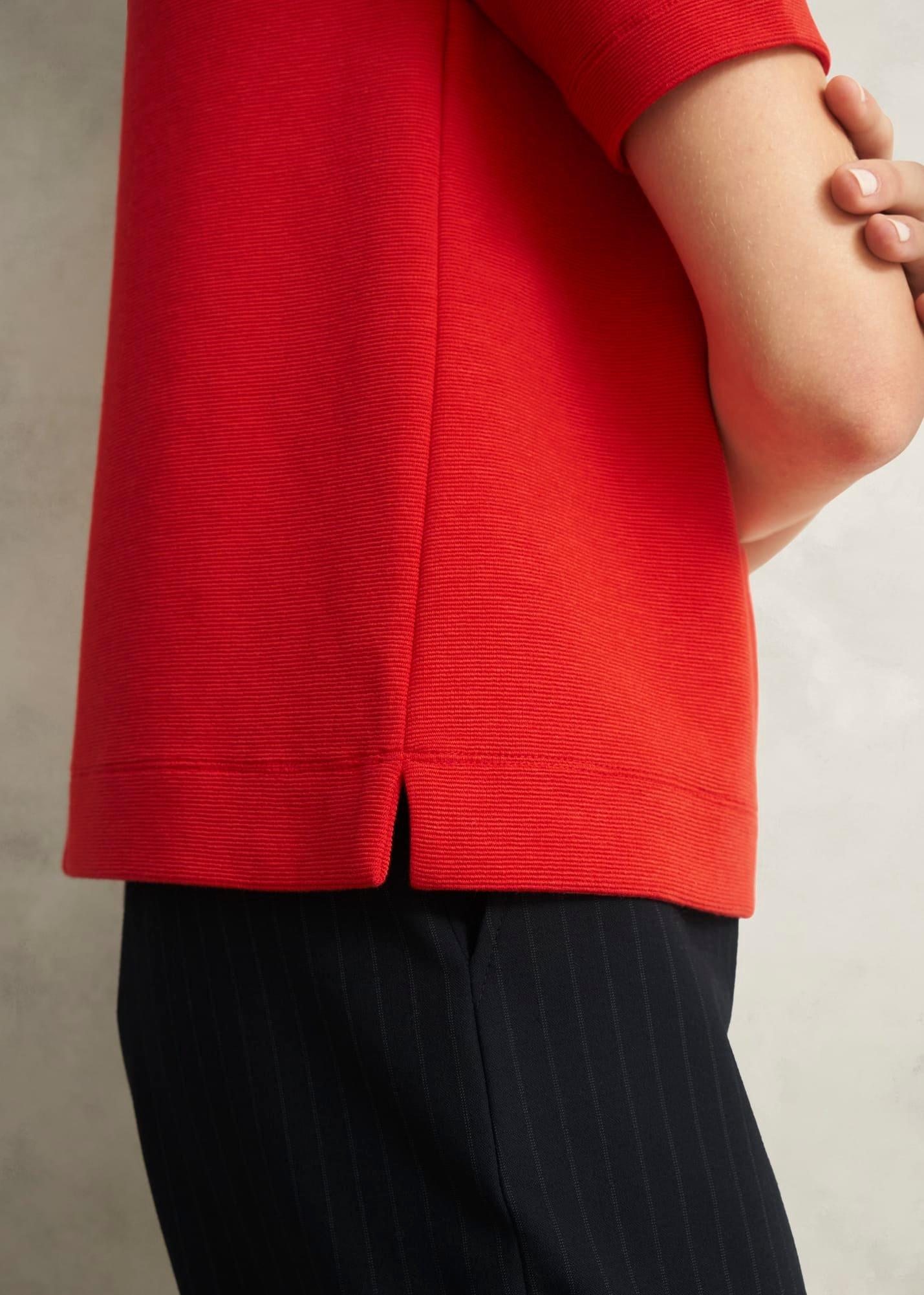 Tali Textured Top, Scarlet Red, hi-res