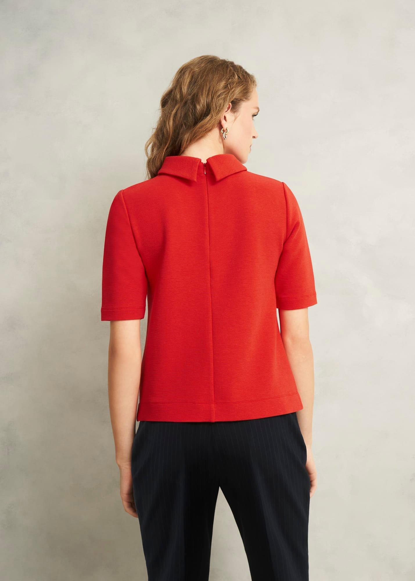 Tali Textured Top, Scarlet Red, hi-res