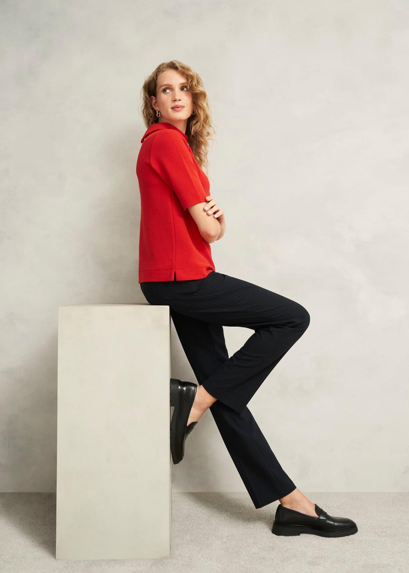 Tali Textured Top, Scarlet Red, hi-res