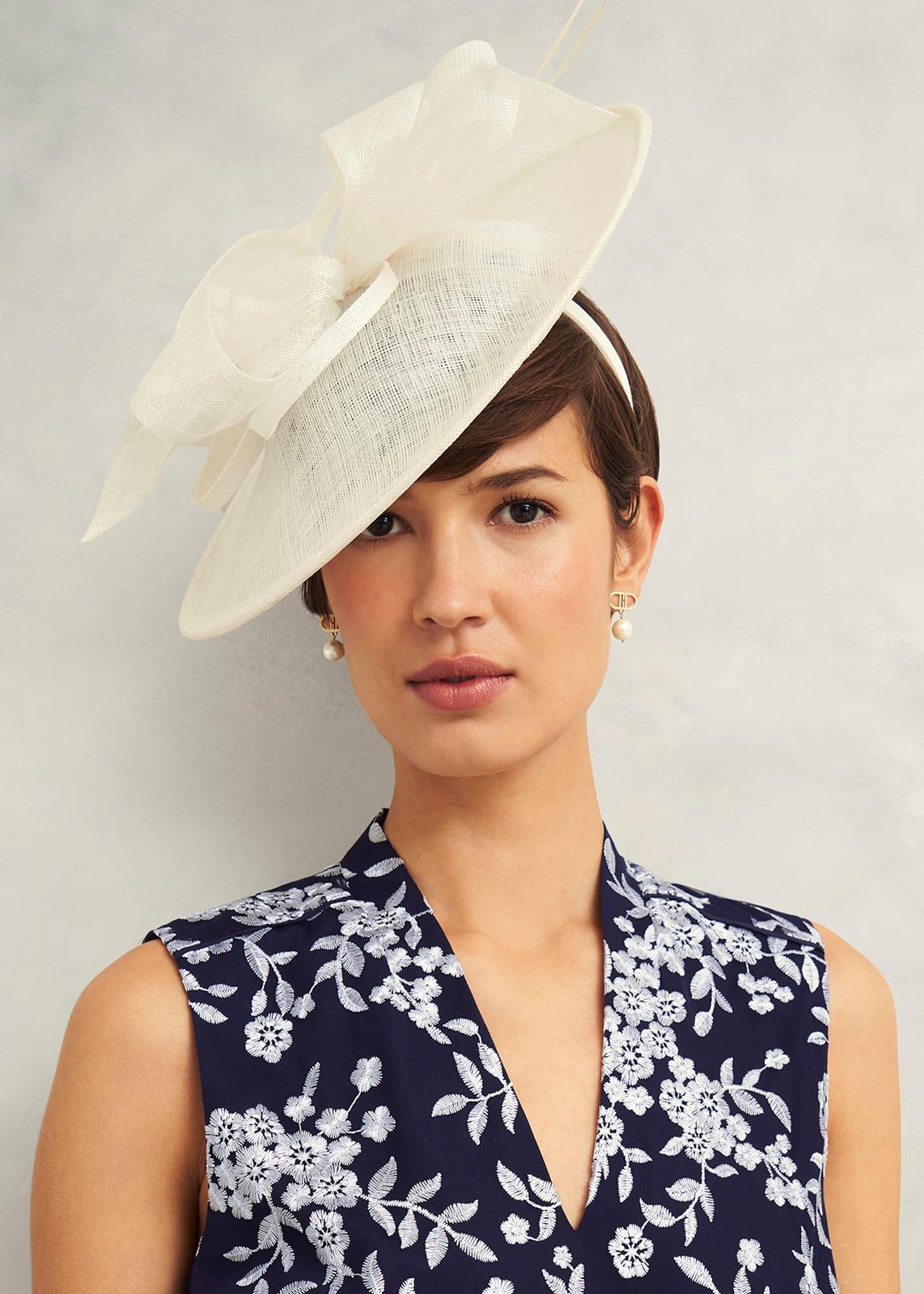 Chloe Fascinator, Ivory, hi-res