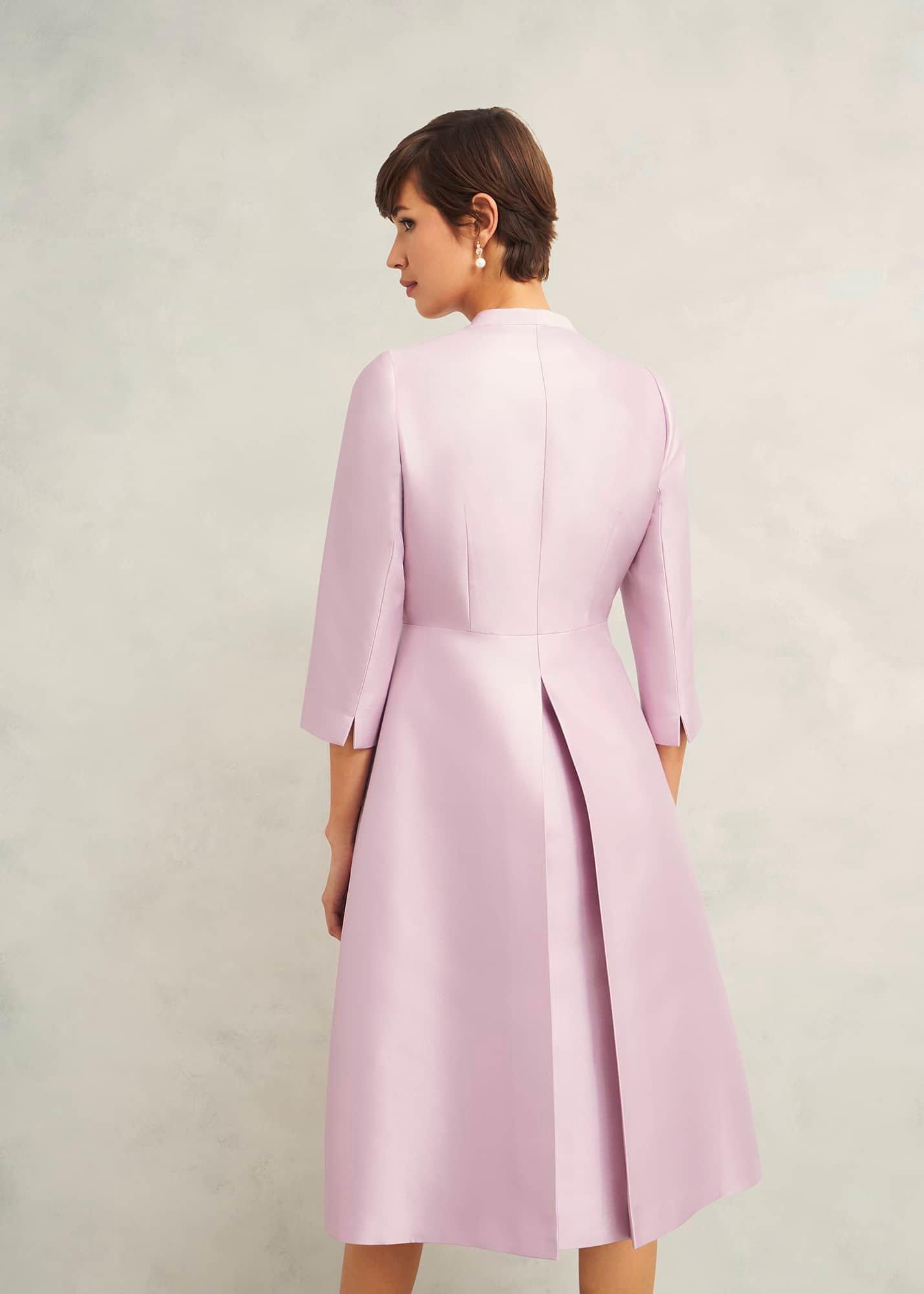 Rhea Wool Silk Coat, Soft Petal Pink, hi-res