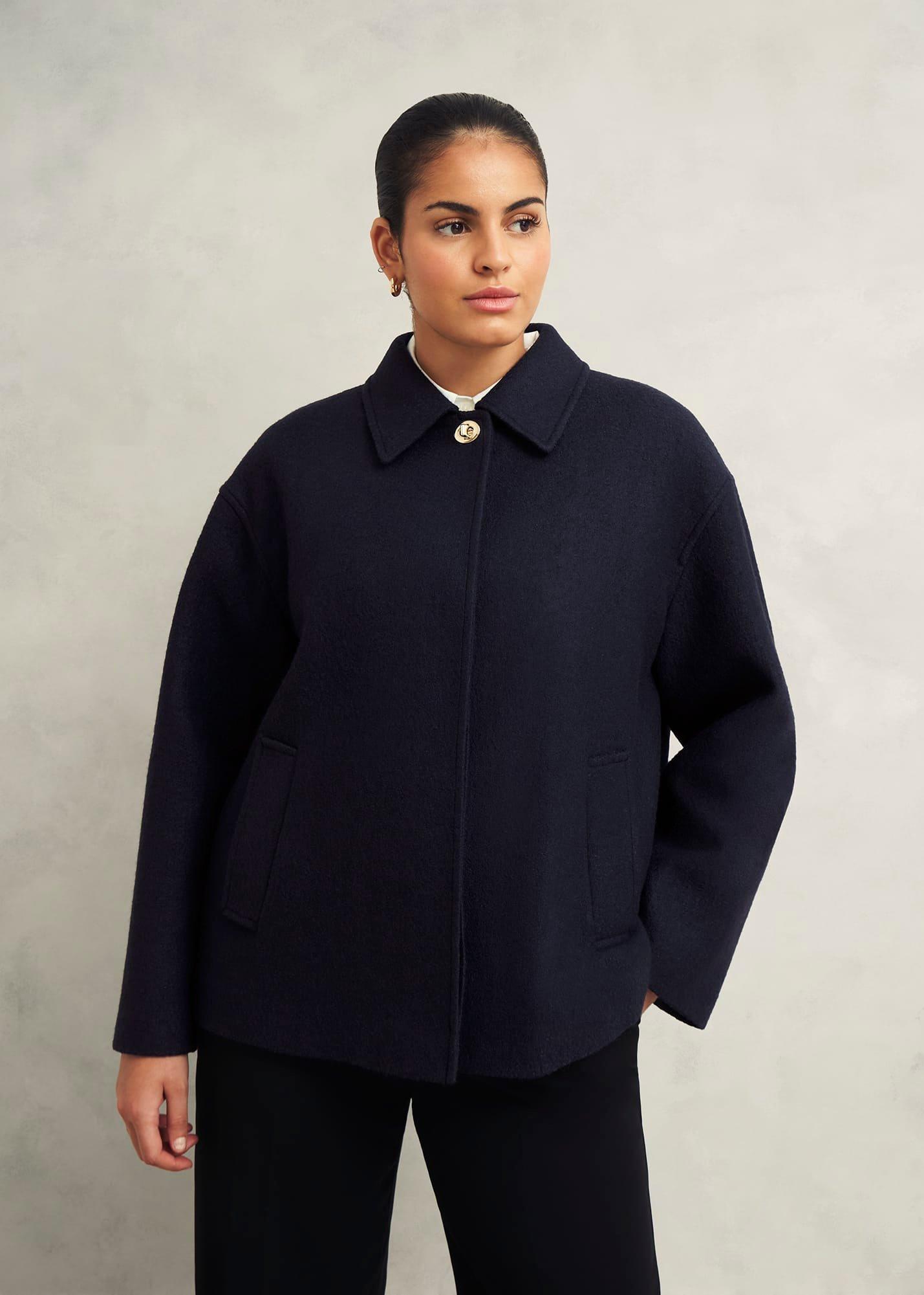 Payton Coat With Wool, Navy, hi-res