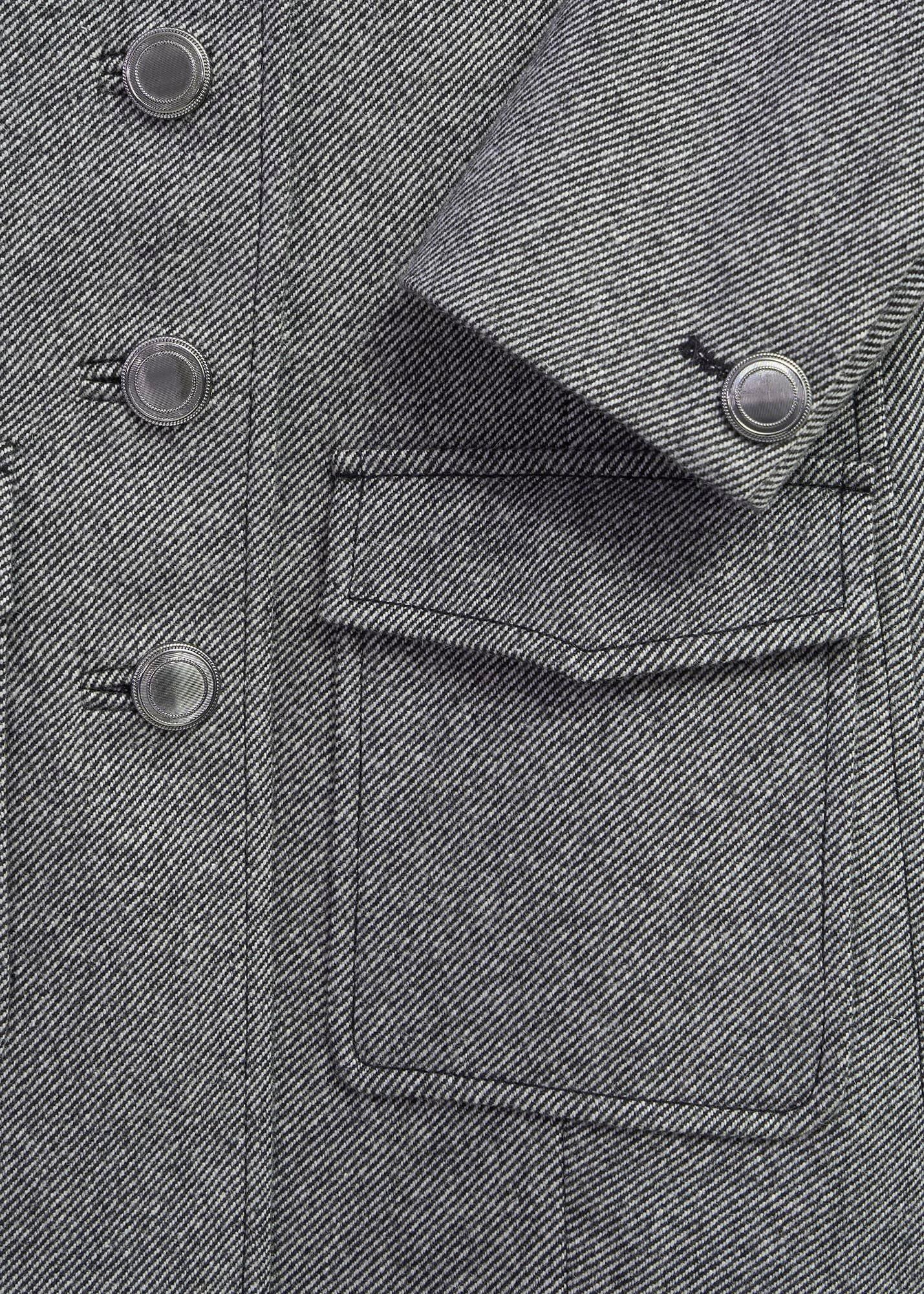 Hetty Wool Blend Coat, Black White, hi-res