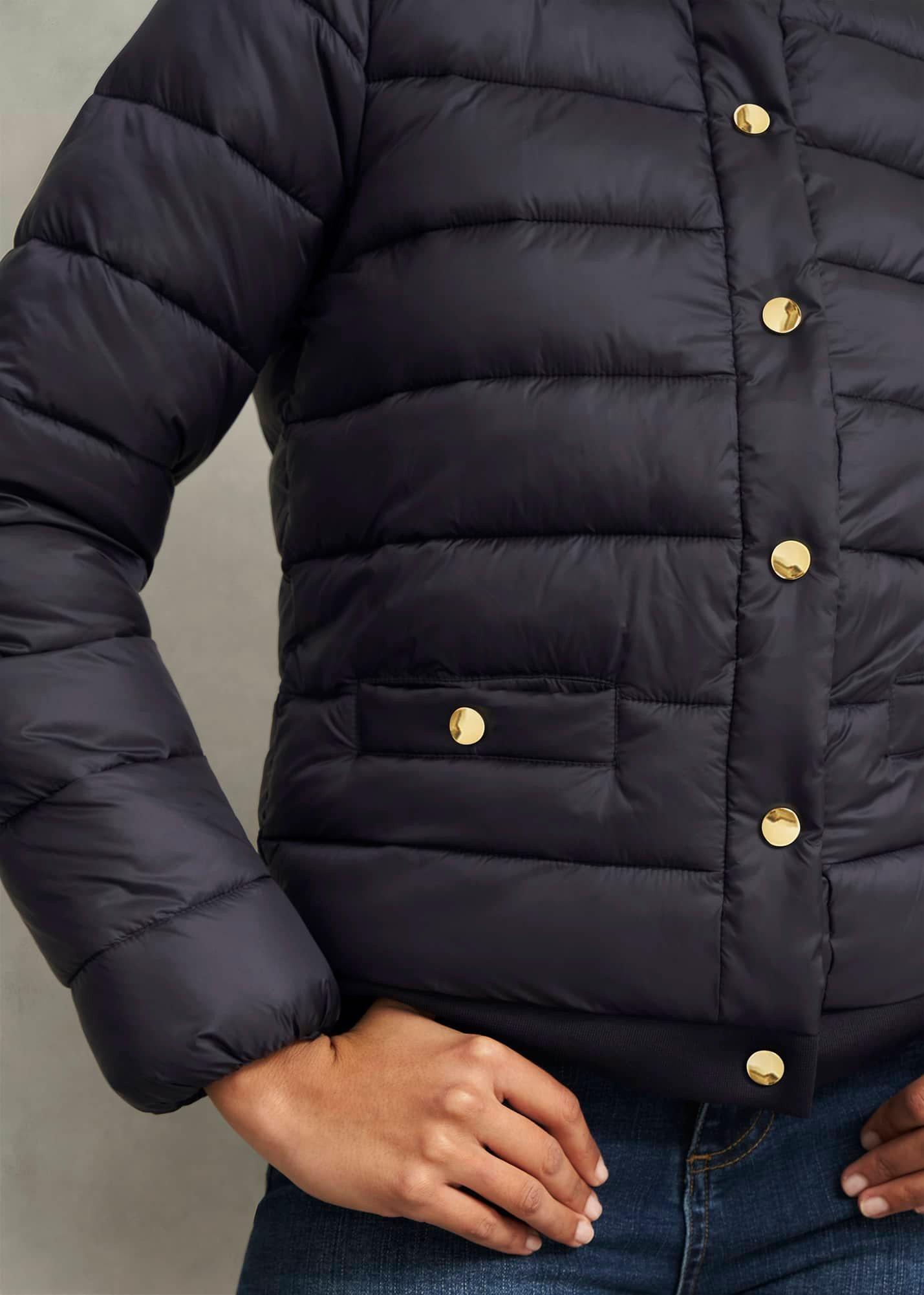 Vespa Puffer Coat, Navy, hi-res