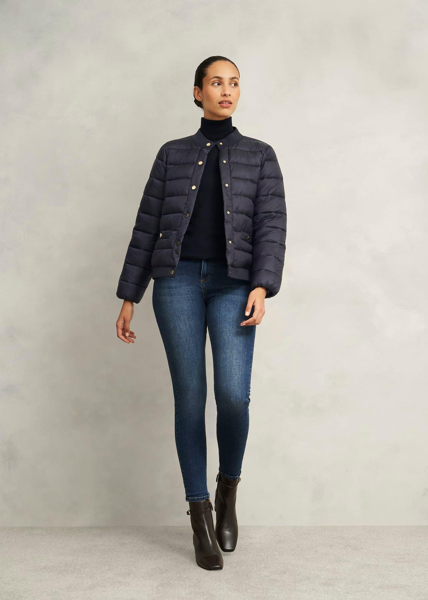 Vespa Puffer Coat, Navy, hi-res