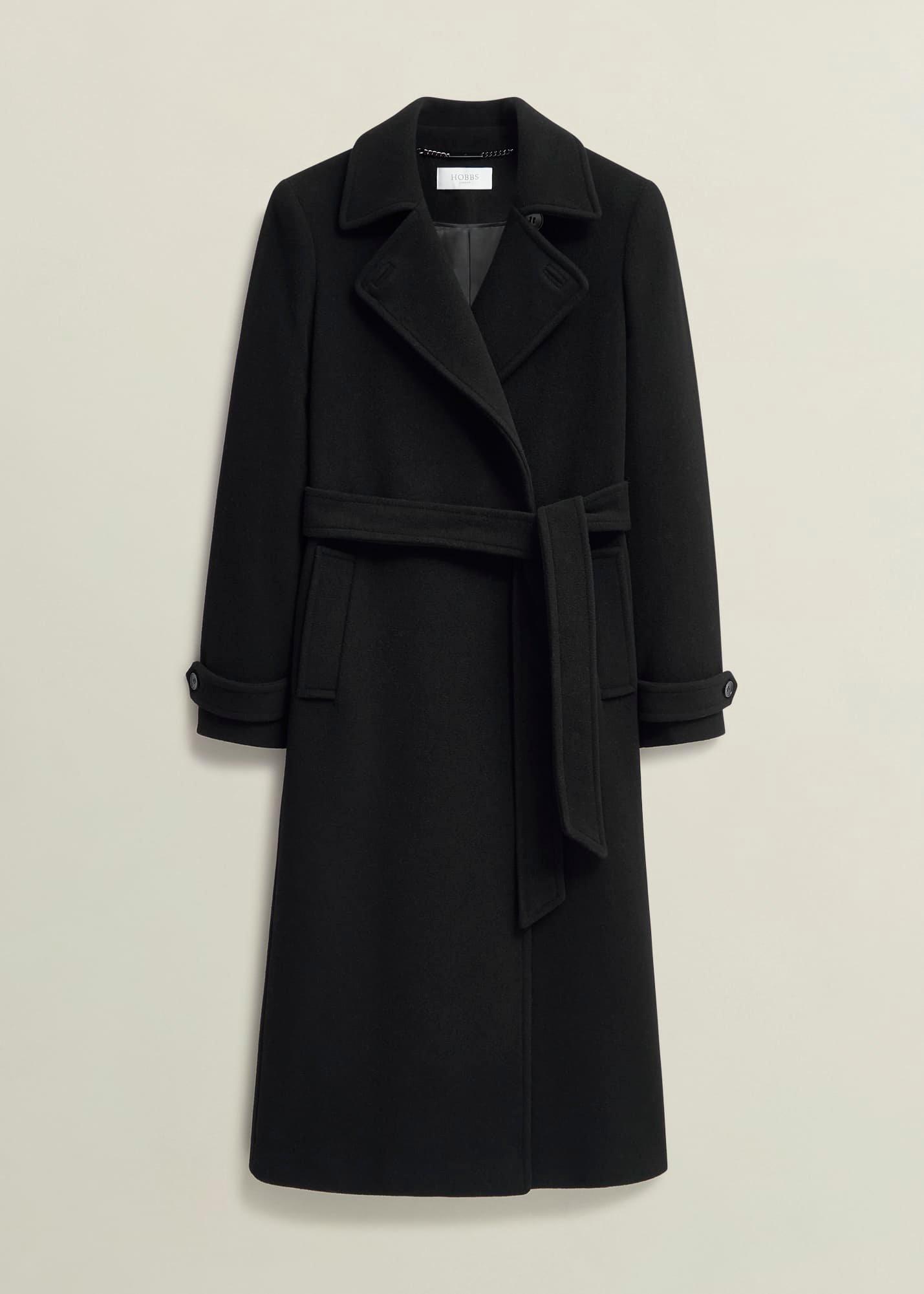 Yasmina Wool Blend Coat, Black, hi-res