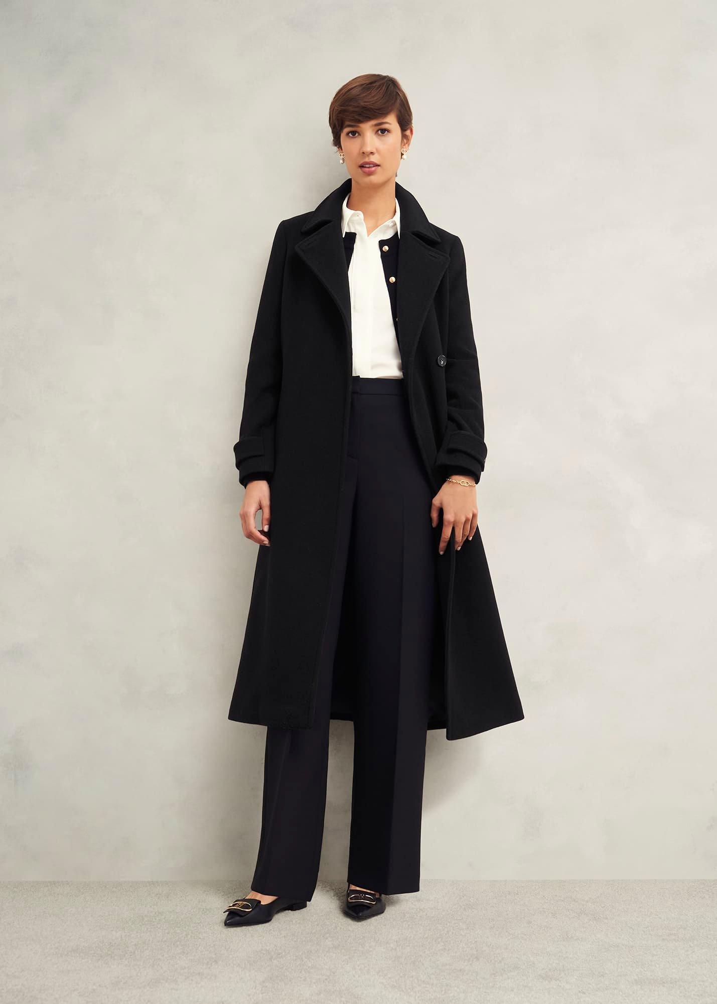 Yasmina Wool Blend Coat, Black, hi-res
