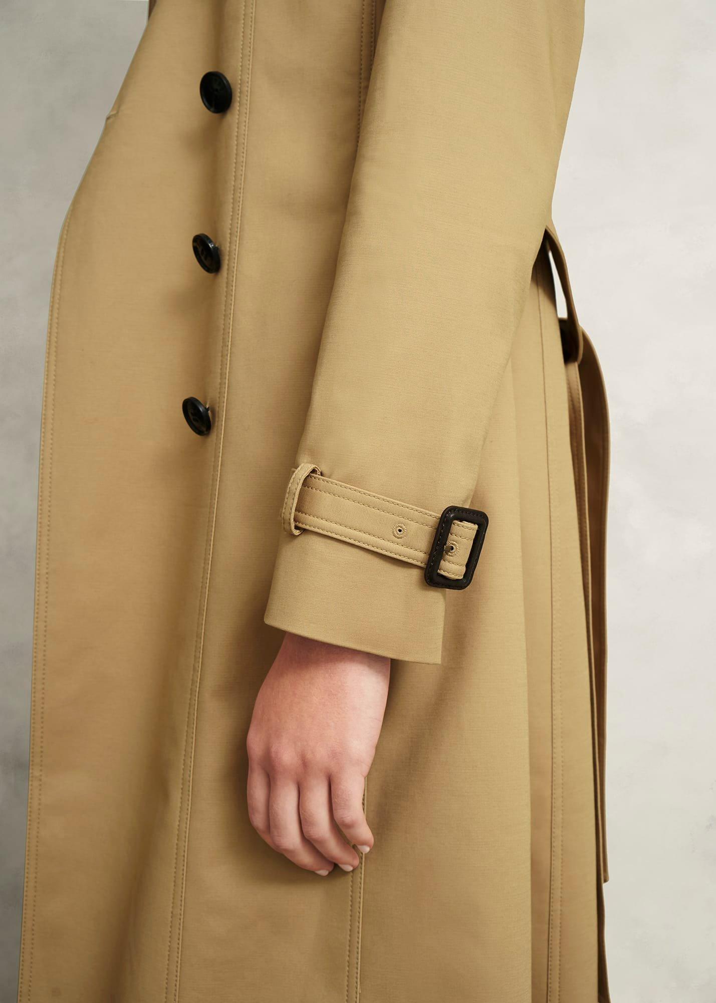 Skylar Shower Resistant Midi Trench, Tan, hi-res