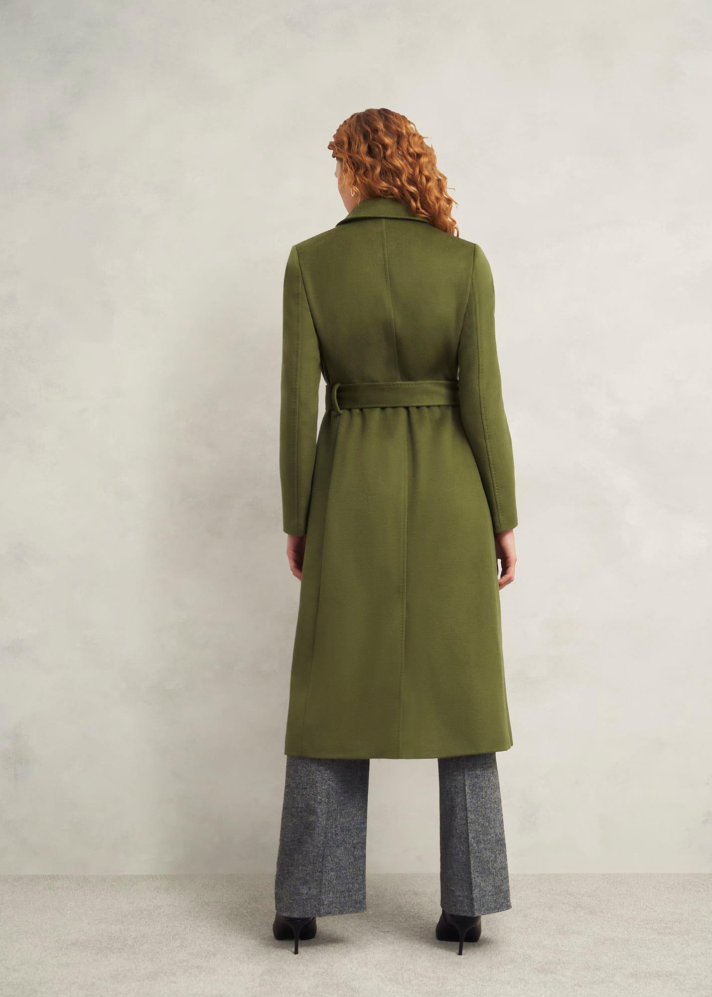 Livia Wool Coat, Kelp Green, hi-res
