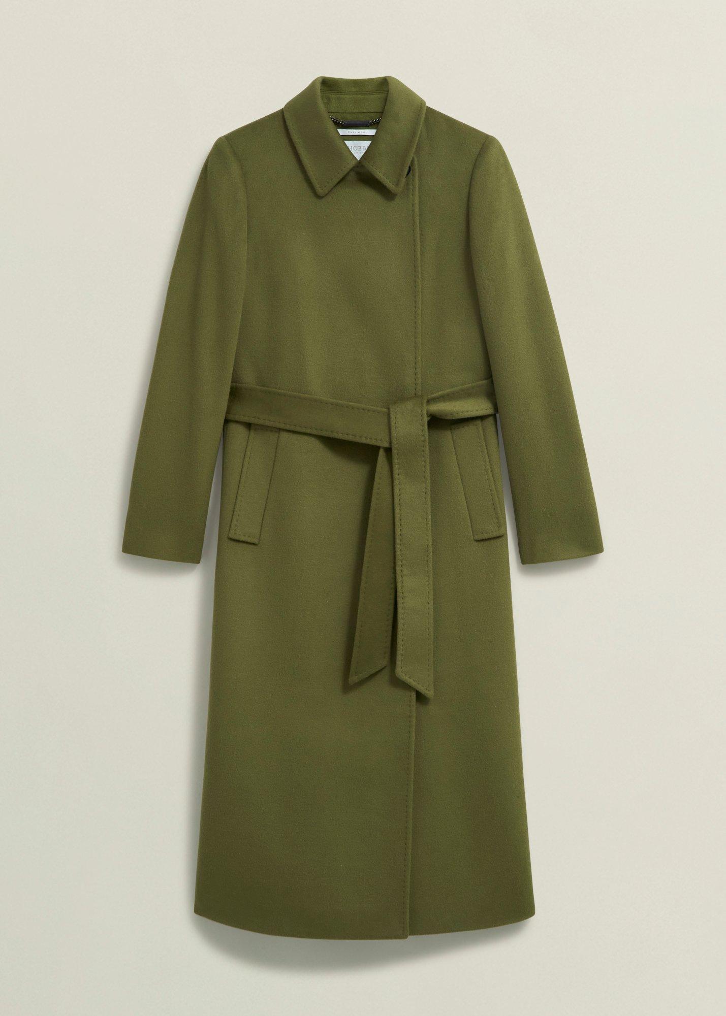 Petite Livia Wool Coat, Kelp Green, hi-res