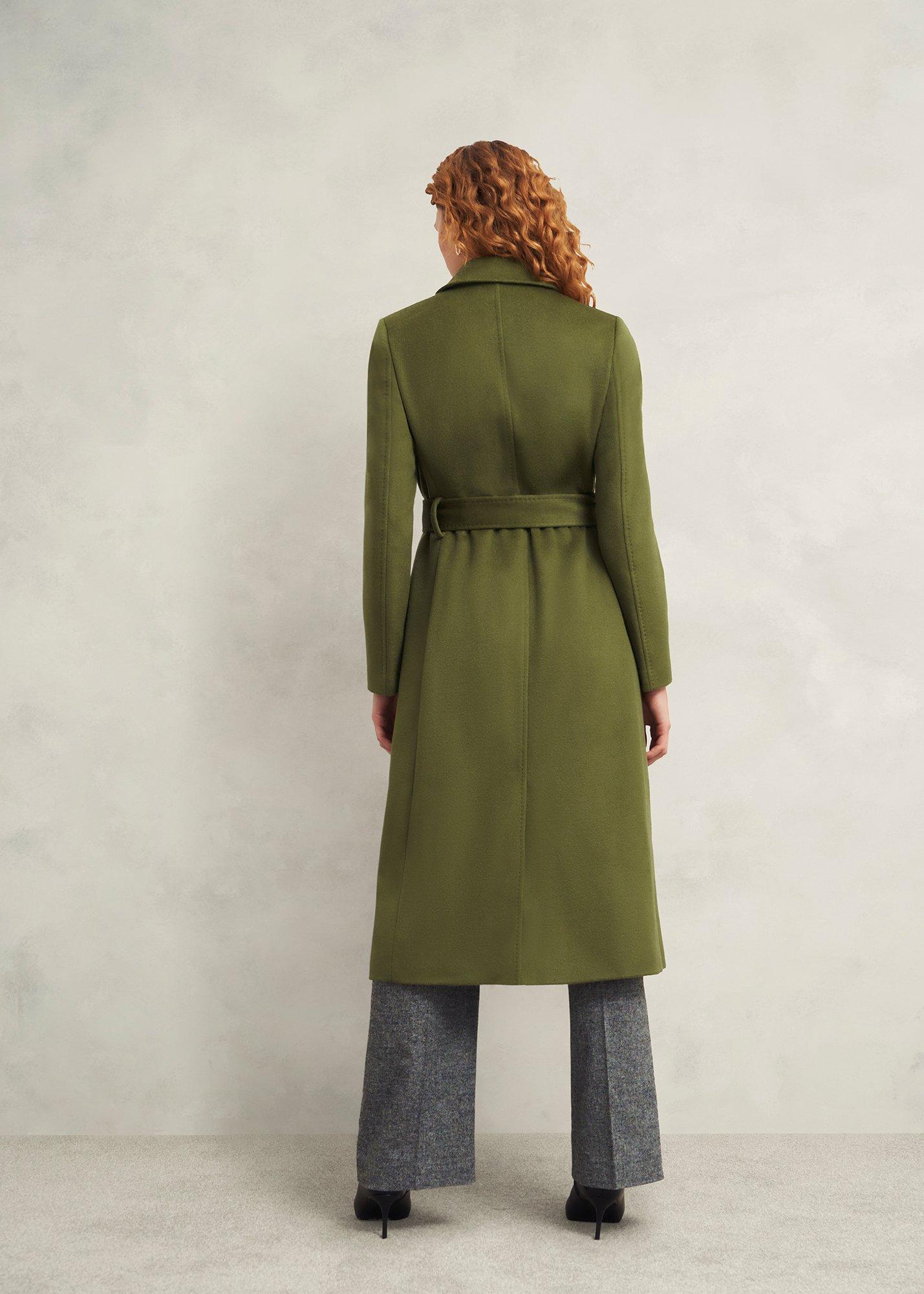 Petite Livia Wool Coat, Kelp Green, hi-res