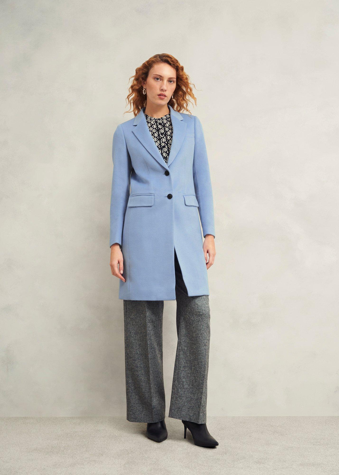 Petite Cavendish Wool Coat, Pale Blue, hi-res