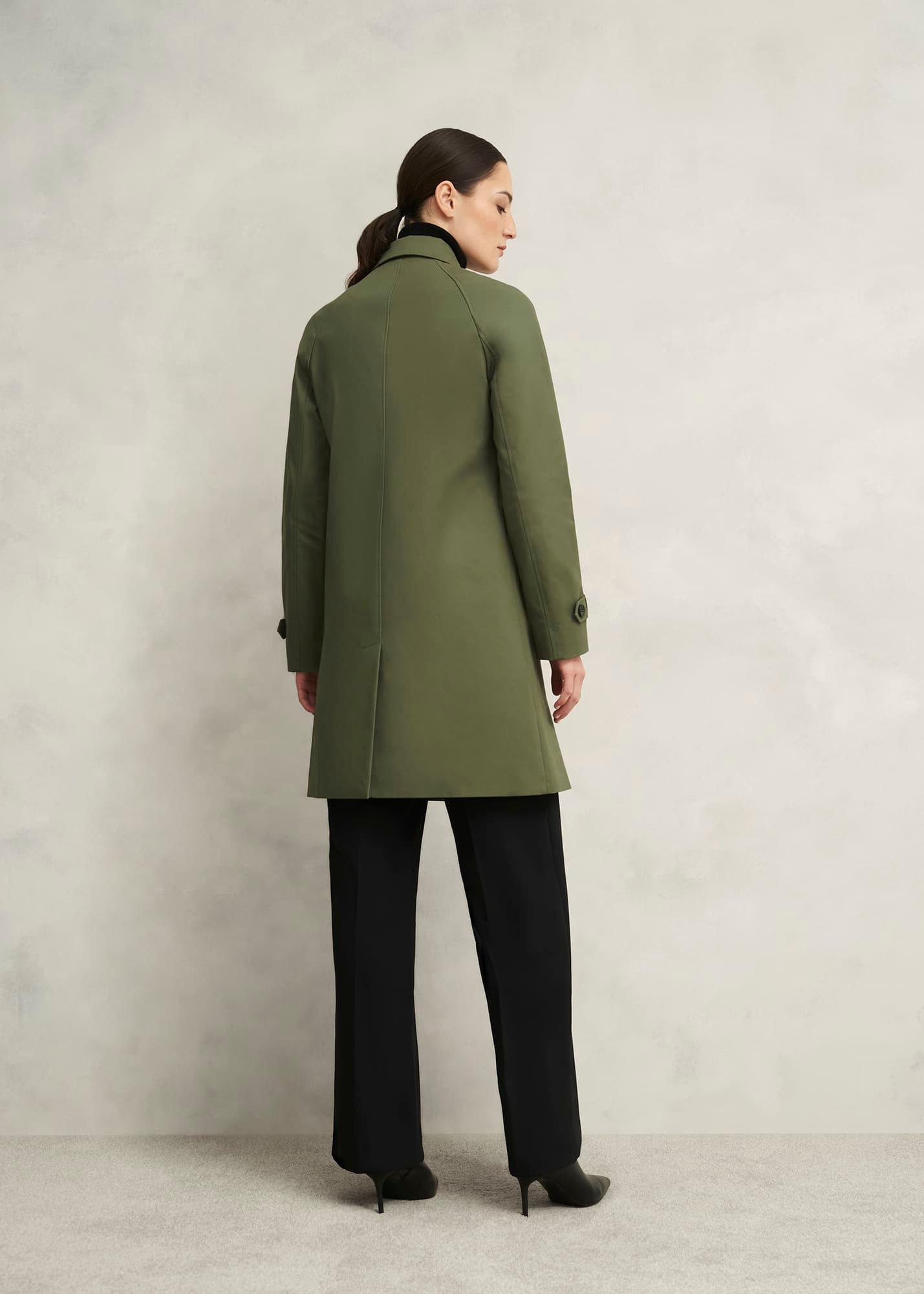 Vivienne Shower Resistant Trench Coat, Olive Green, hi-res