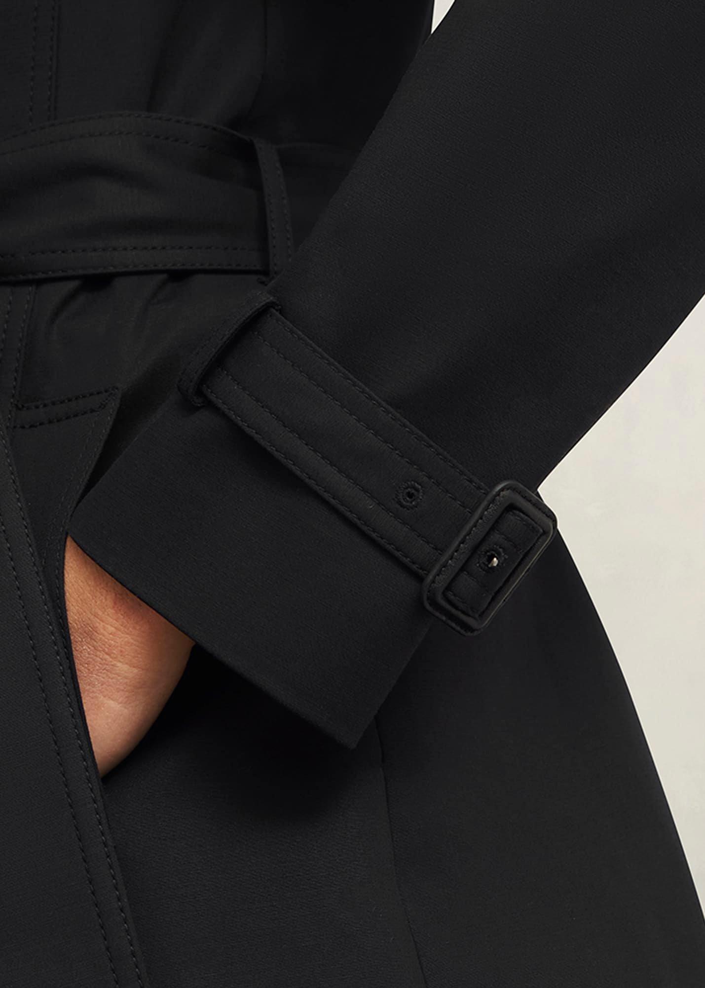 Skylar Shower Resistant Trench Coat, Black, hi-res