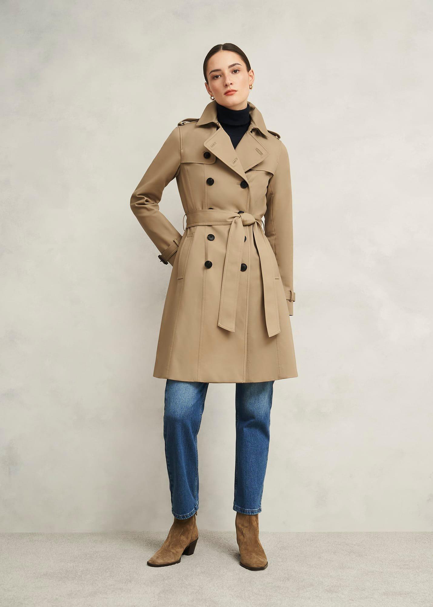 Skylar Trench Coat, Tan, hi-res