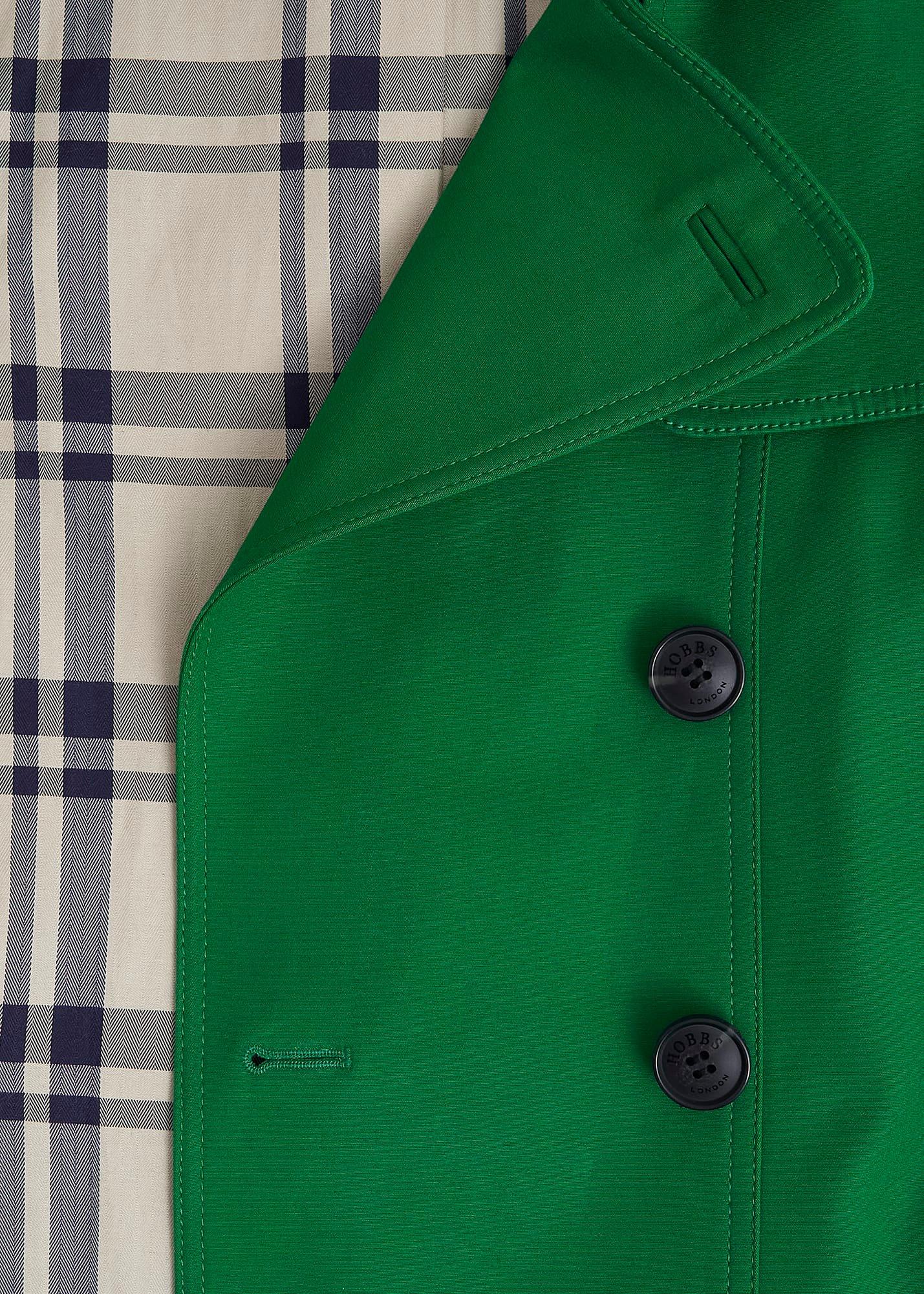 Skylar Shower Resistant Trench Coat, Verdant Green, hi-res