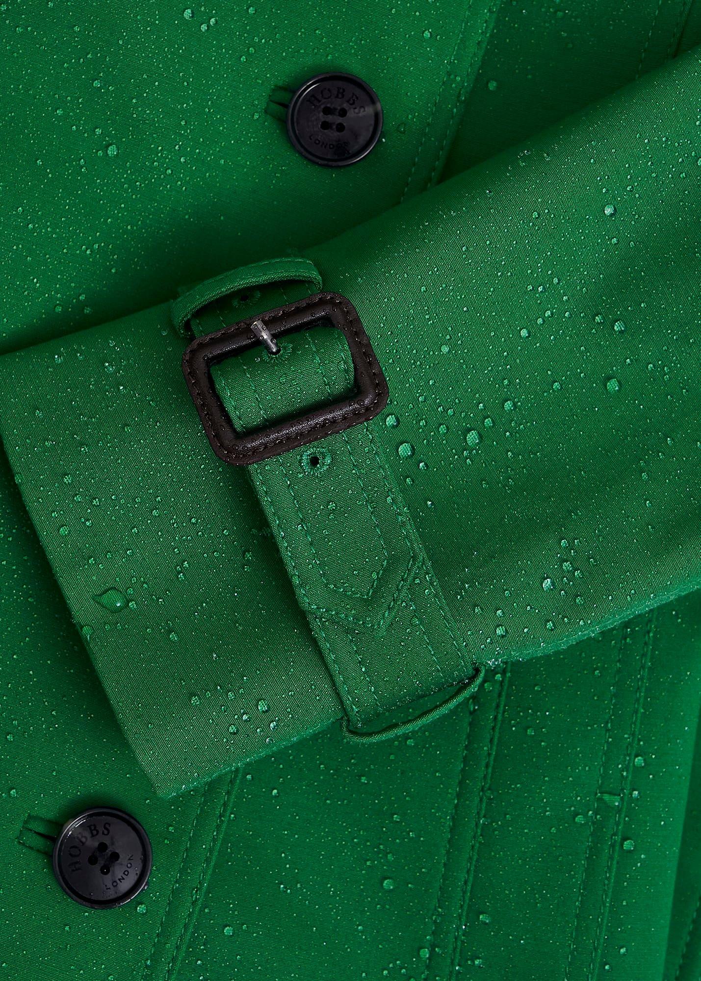 Skylar Shower Resistant Trench Coat, Verdant Green, hi-res