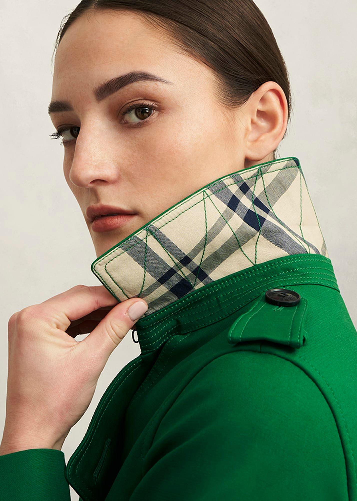 Skylar Shower Resistant Trench Coat, Verdant Green, hi-res