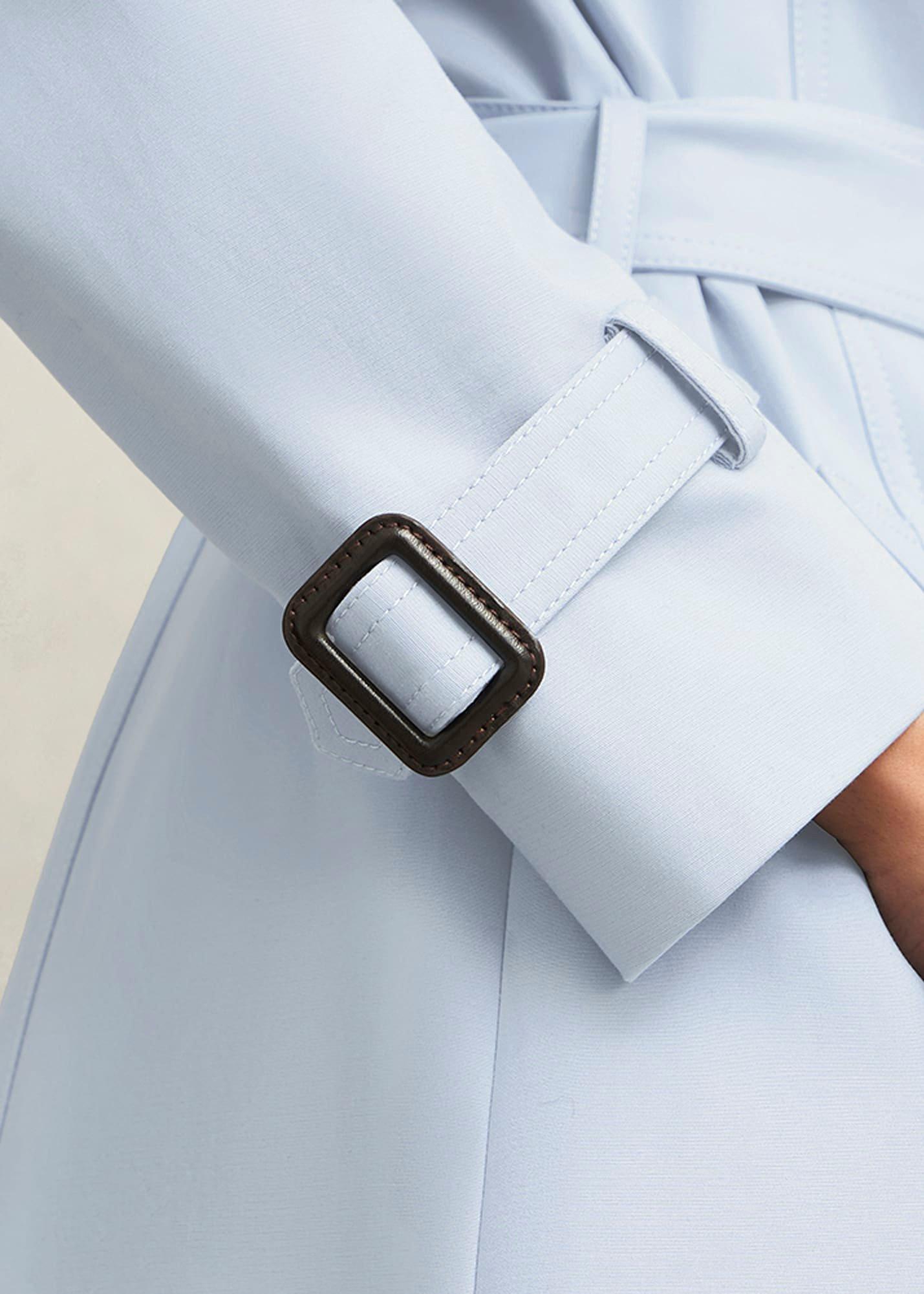 Skylar Shower Resistant Trench Coat, Pale Blue, hi-res