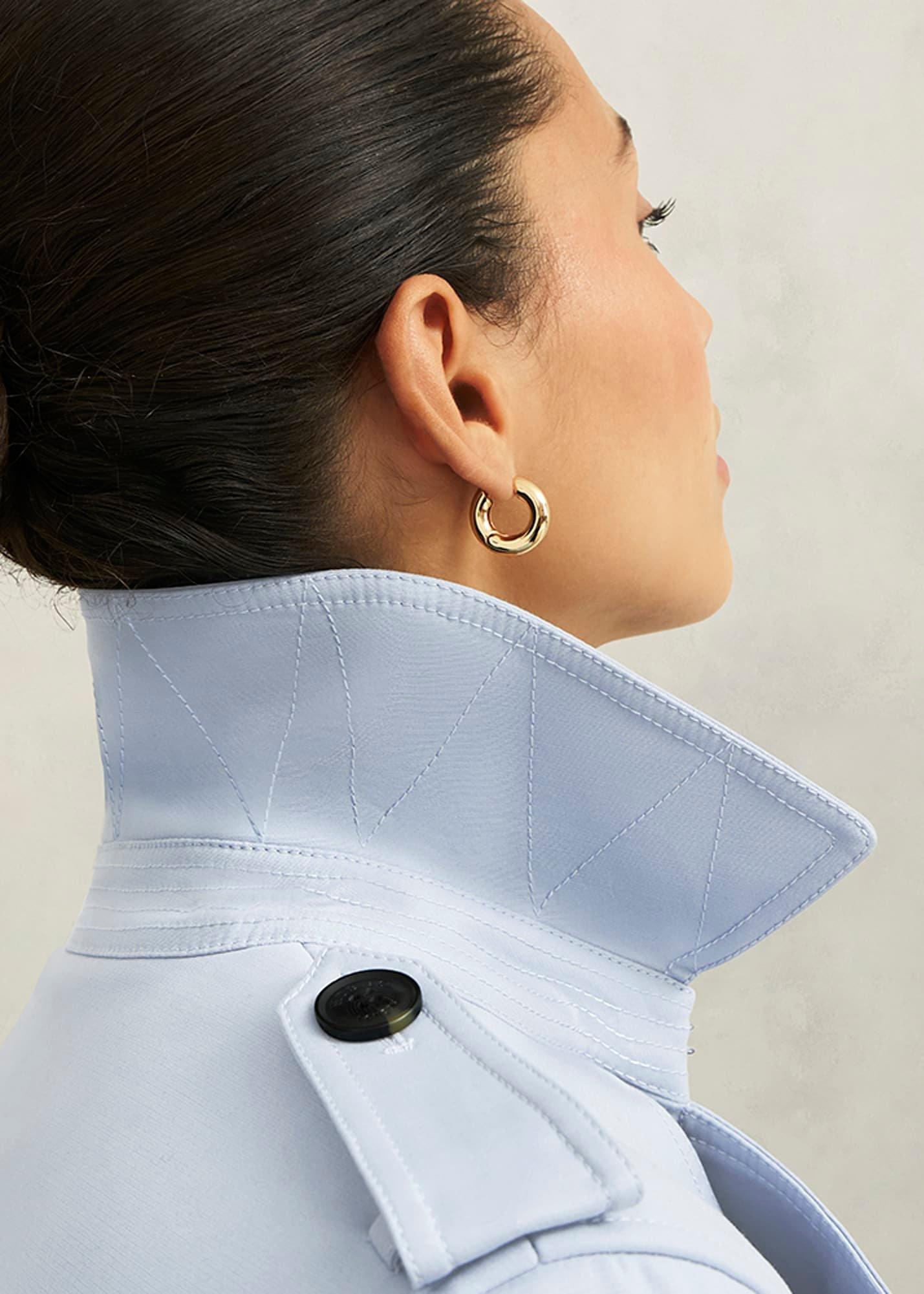 Skylar Shower Resistant Trench Coat, Pale Blue, hi-res