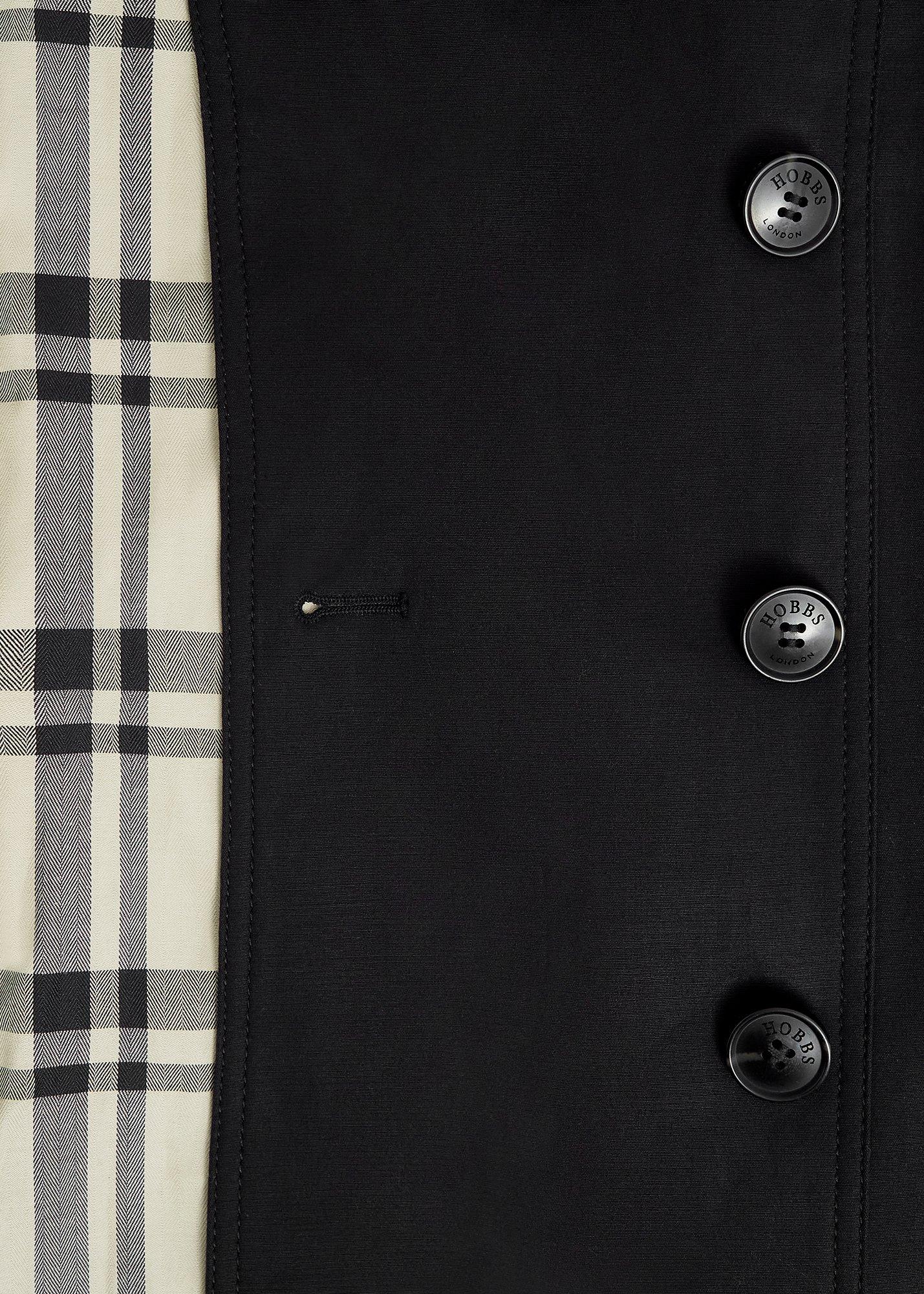 Petite Skylar Shower Resistant Trench Coat, Black, hi-res