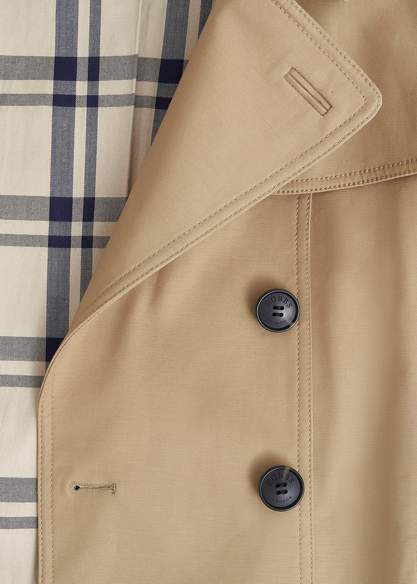 Petite Skylar Shower Resistant Trench Coat, Tan, hi-res