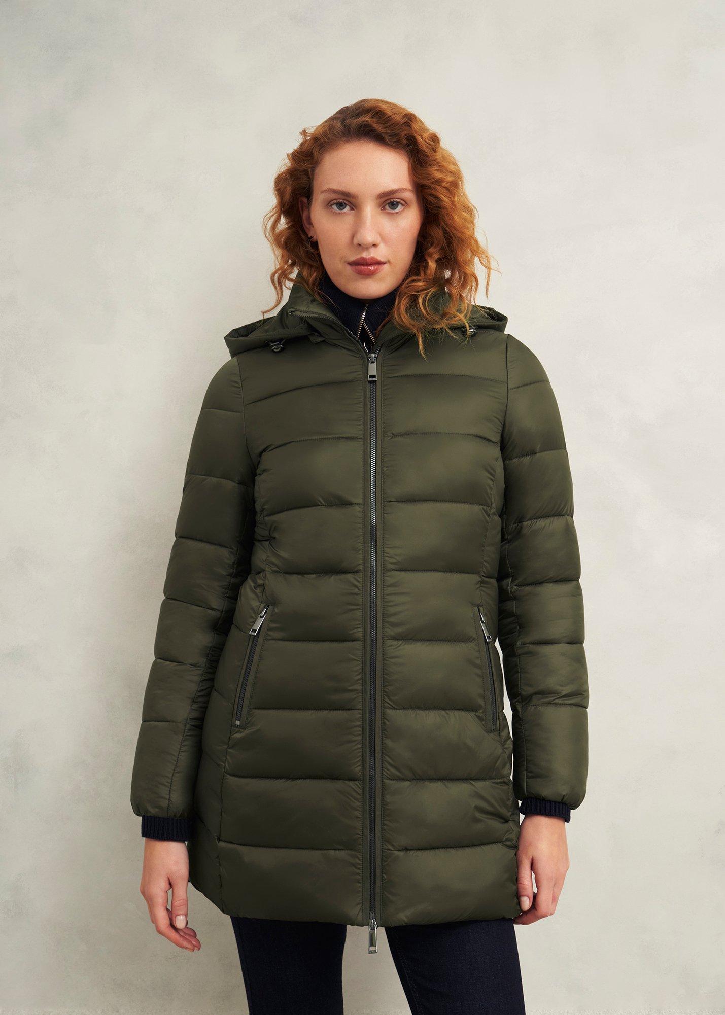 Petite Joelle Puffer Coat, Dark Olive, hi-res