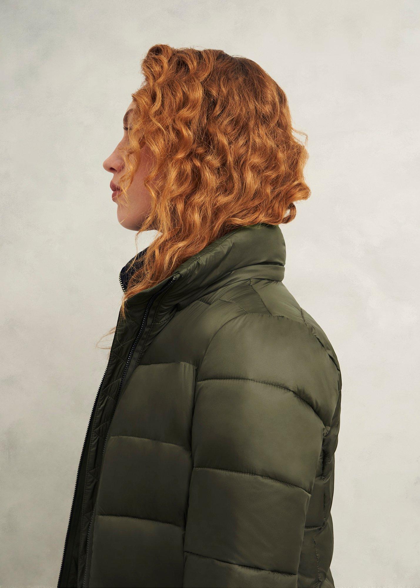 Petite Joelle Puffer Coat, Dark Olive, hi-res