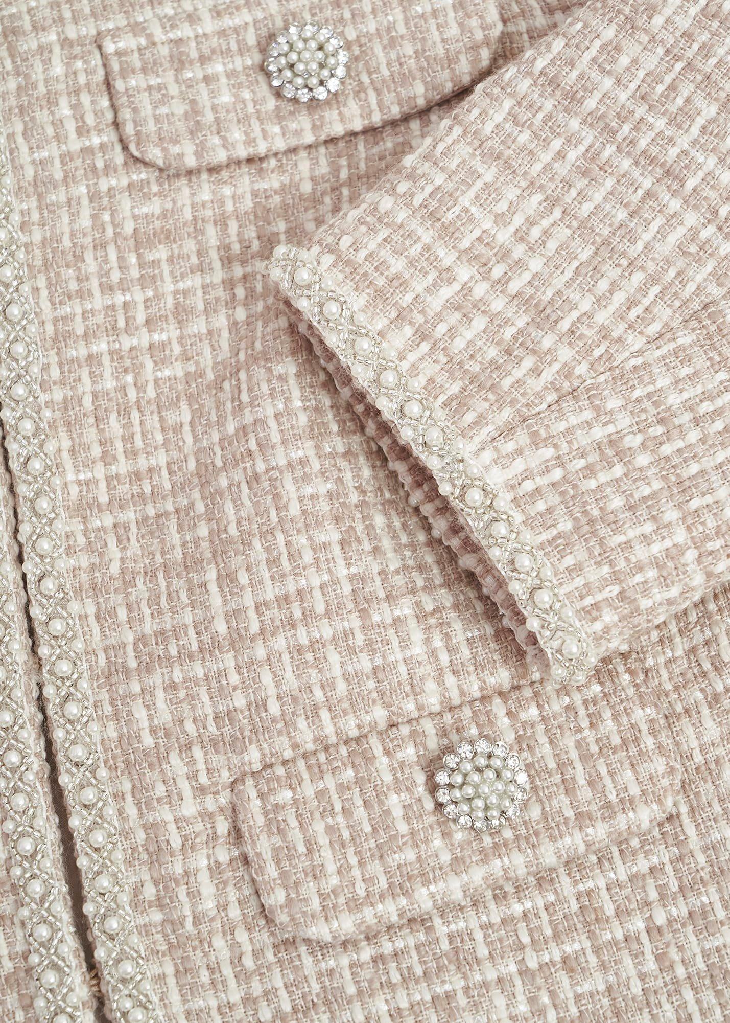 Oriana Tweed Jacket, Oyster, hi-res