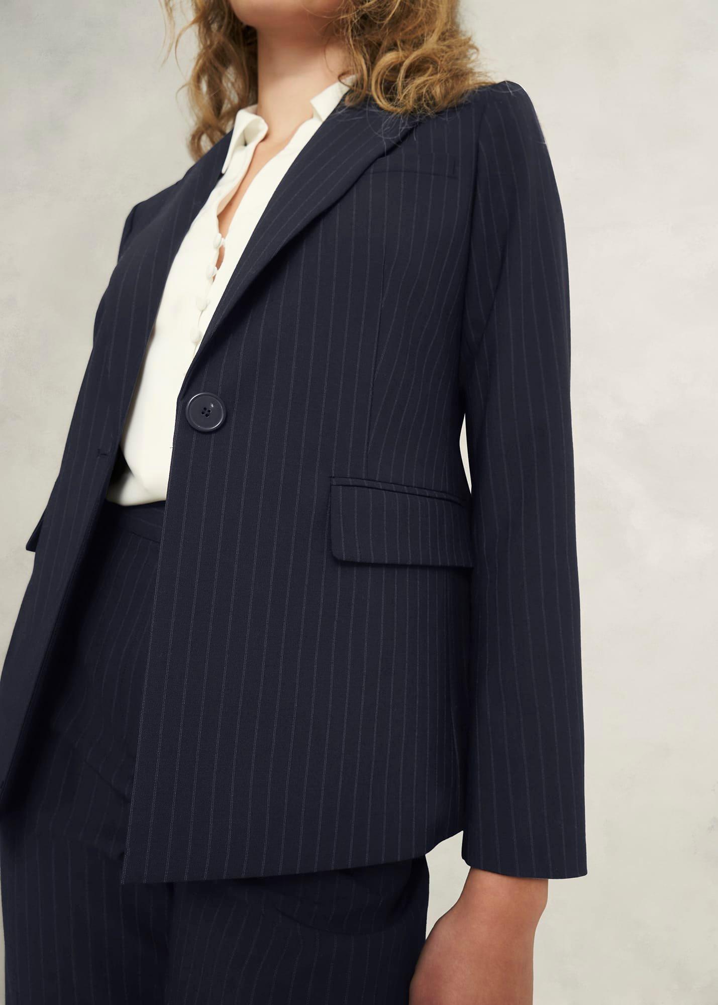 Salisbury Jacket With Wool, Navy Ivory, hi-res