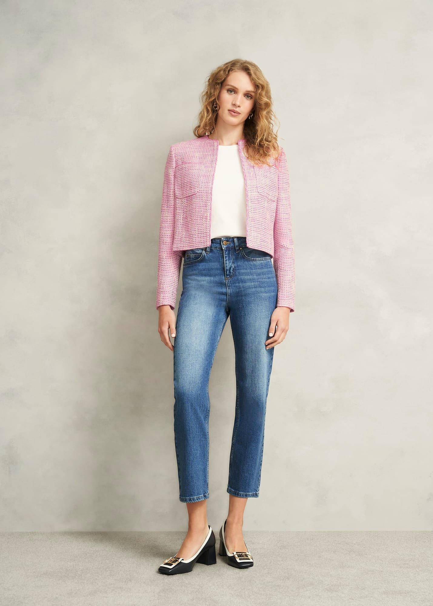 Darcy Tweed Jacket, Pink Ivory, hi-res