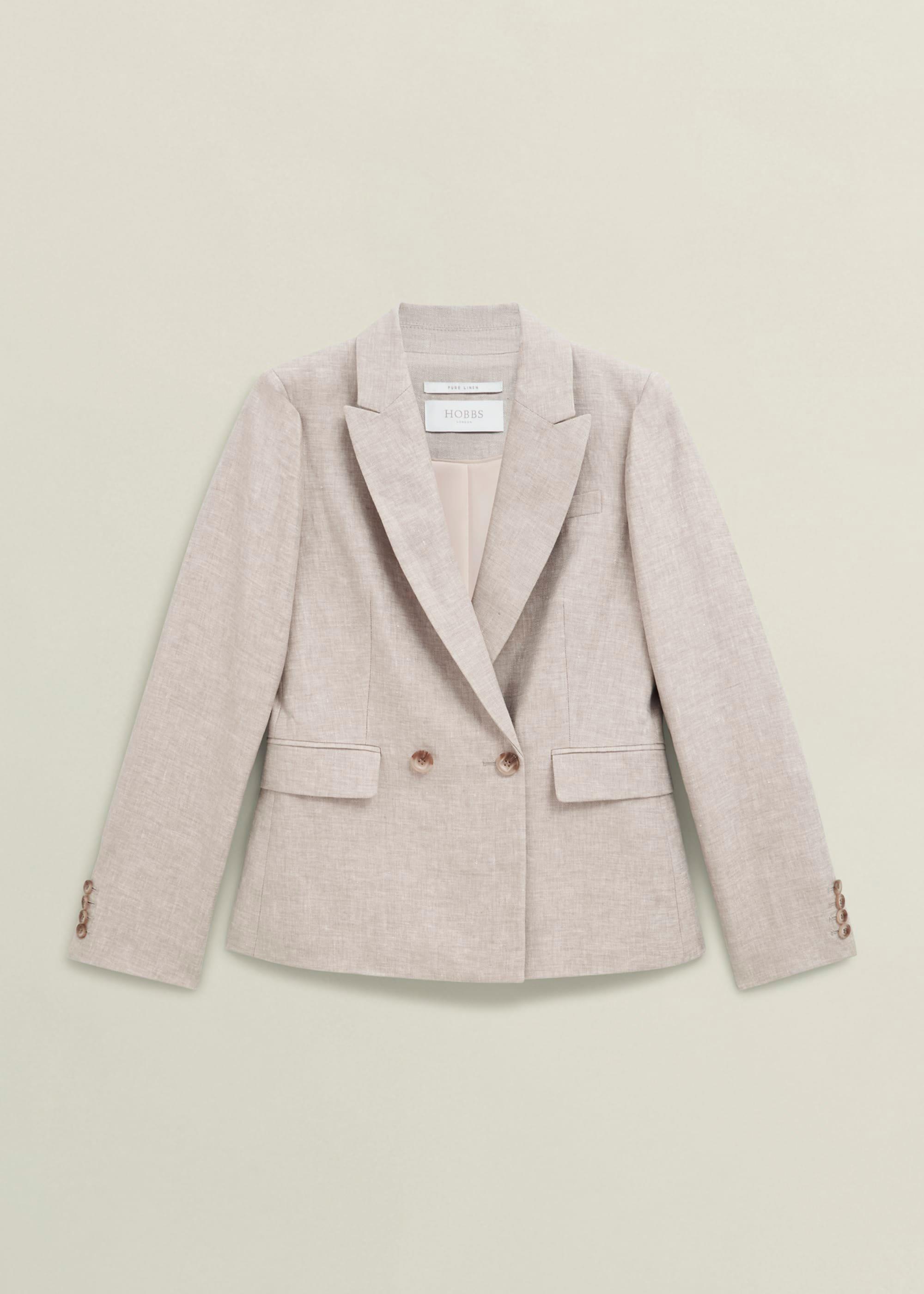 Alessia Linen Jacket, Neutral, hi-res