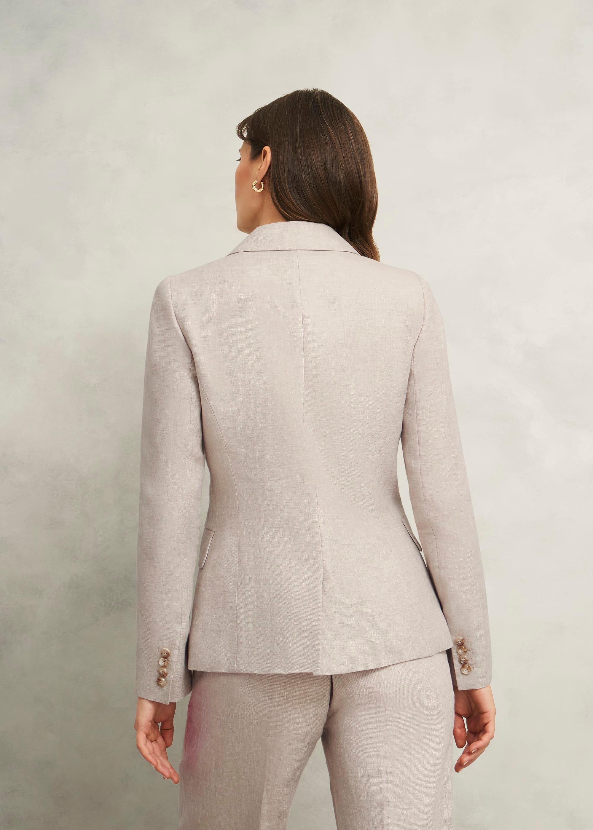 Alessia Linen Jacket, Neutral, hi-res