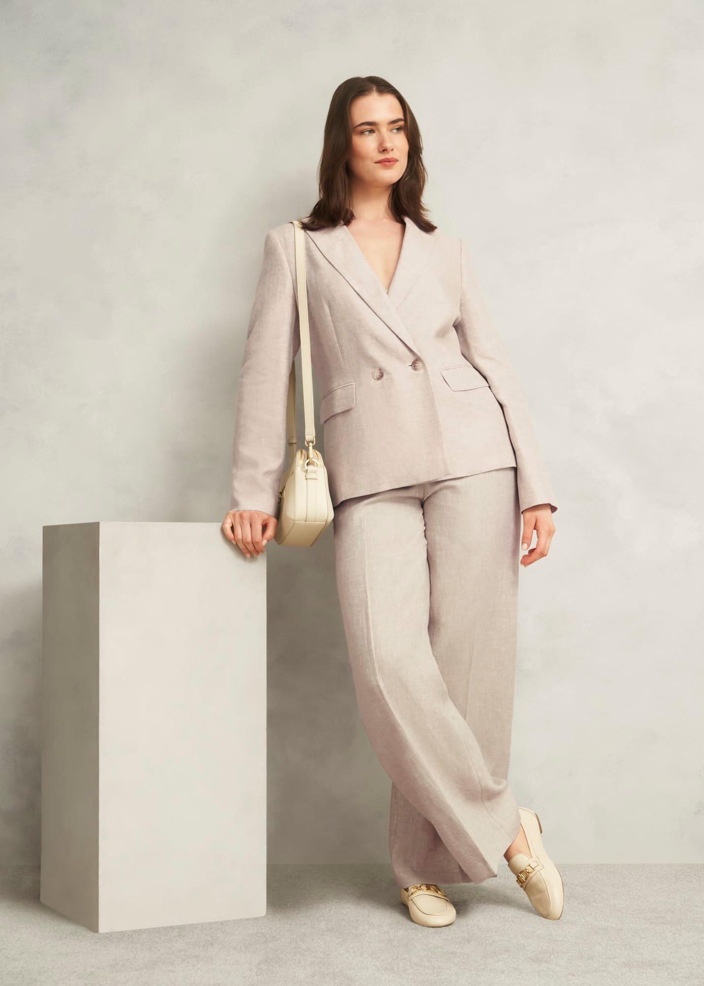 Alessia Linen Jacket, Neutral, hi-res