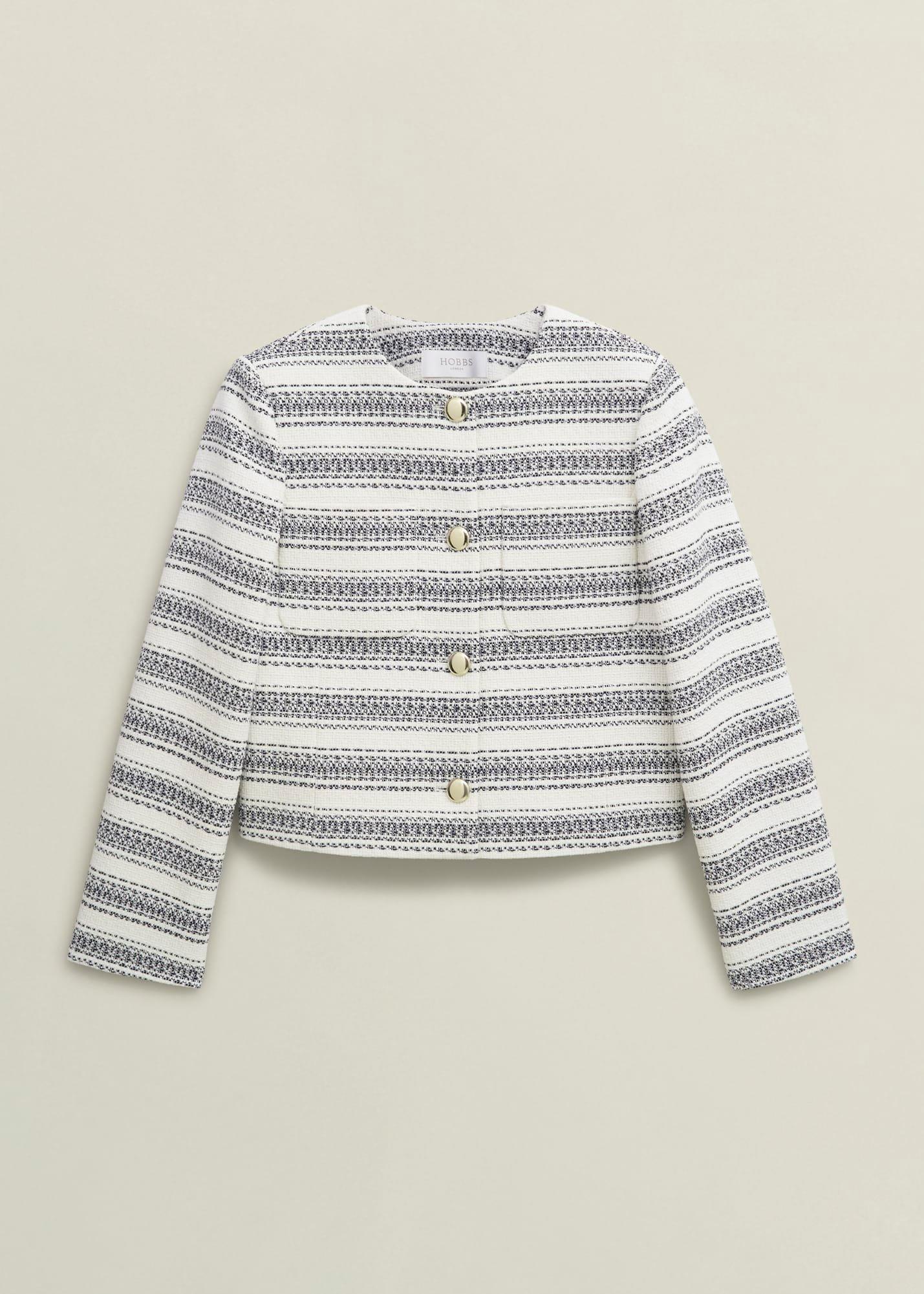 Longcross Jacket, Ivory Navy, hi-res