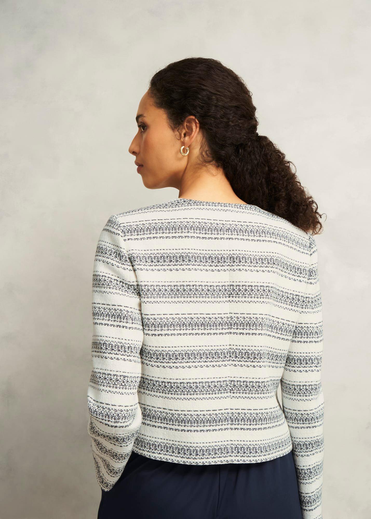 Longcross Jacket, Ivory Navy, hi-res