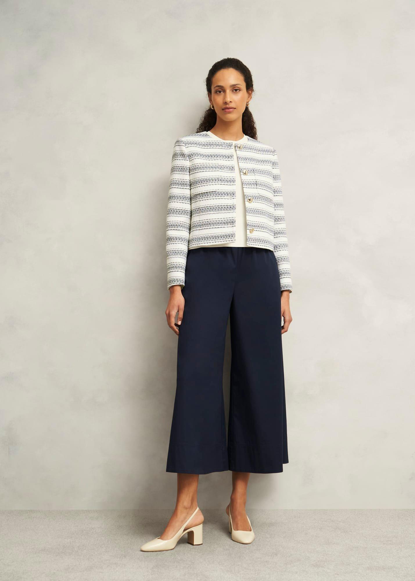 Longcross Jacket, Ivory Navy, hi-res