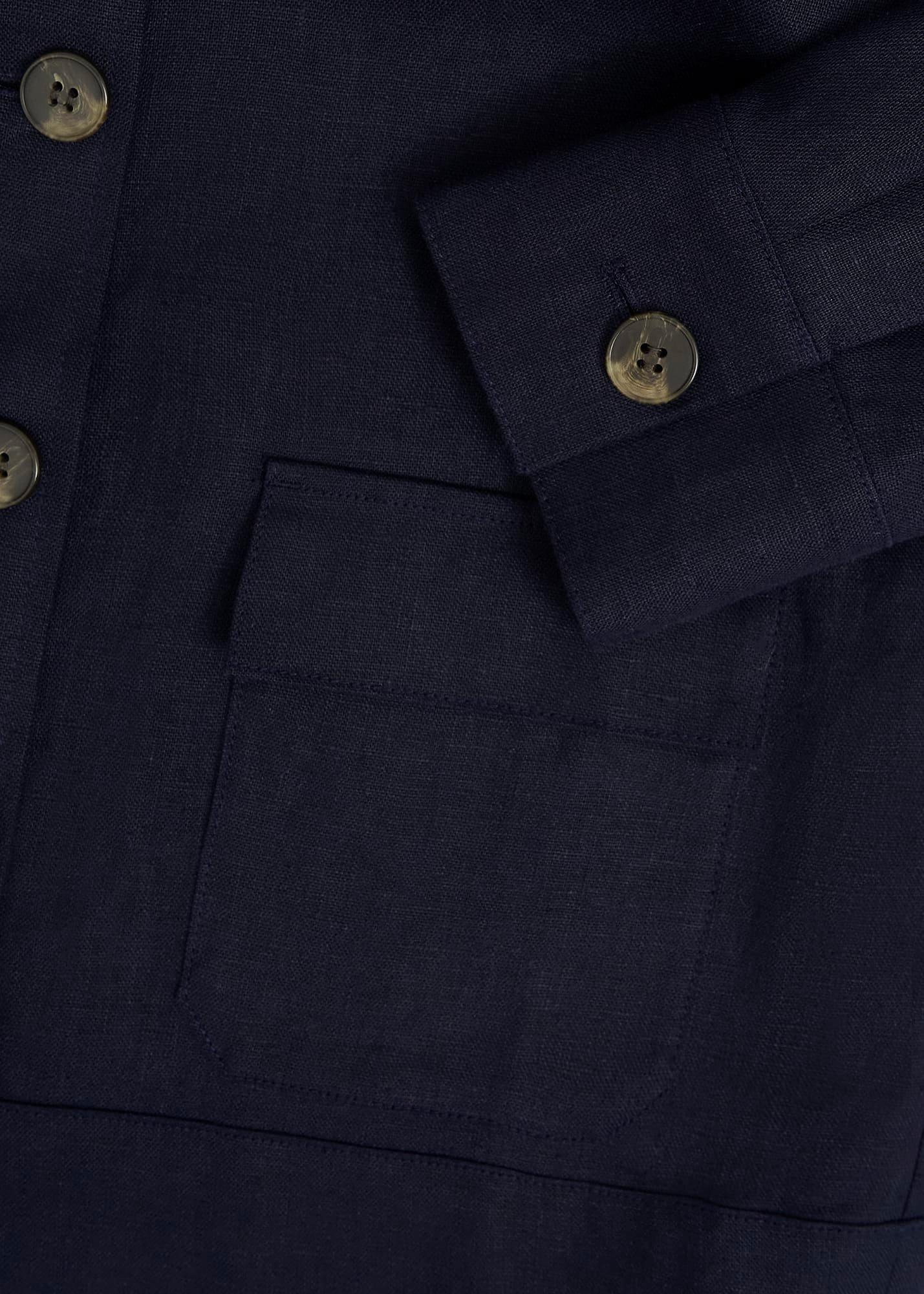 Clarence Linen Jacket, Navy, hi-res