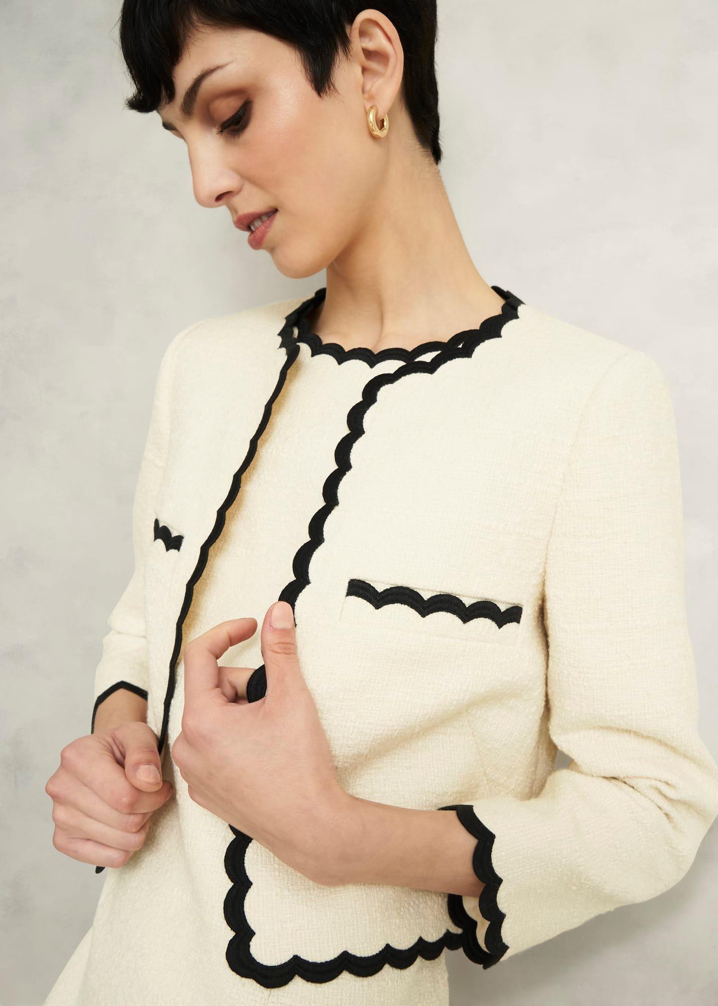 Laskett Boucle Jacket, Buttercream, hi-res