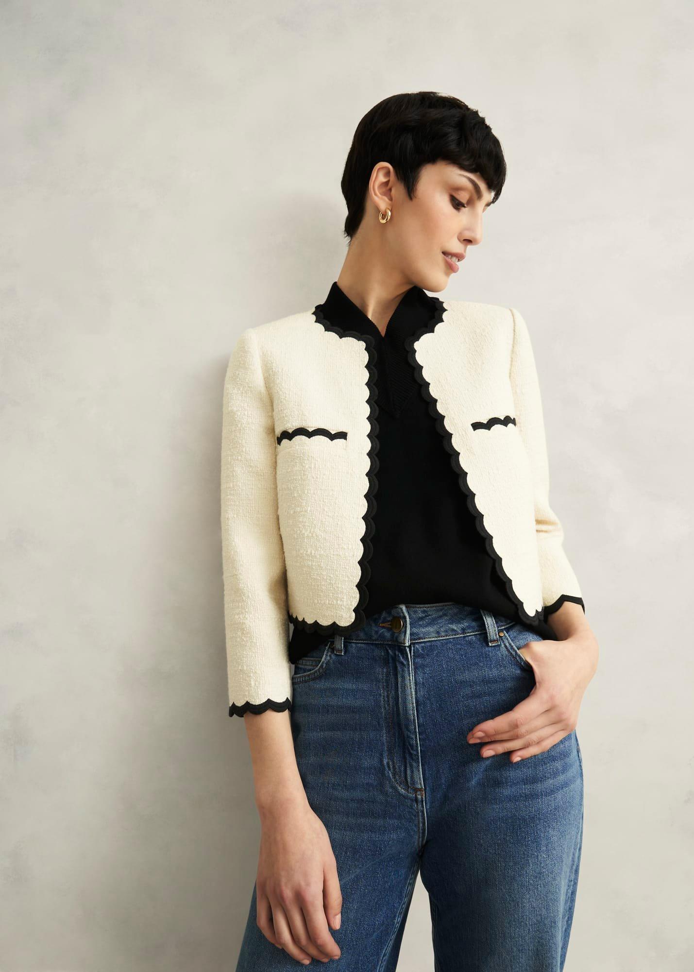 Laskett Boucle Jacket, Buttercream, hi-res