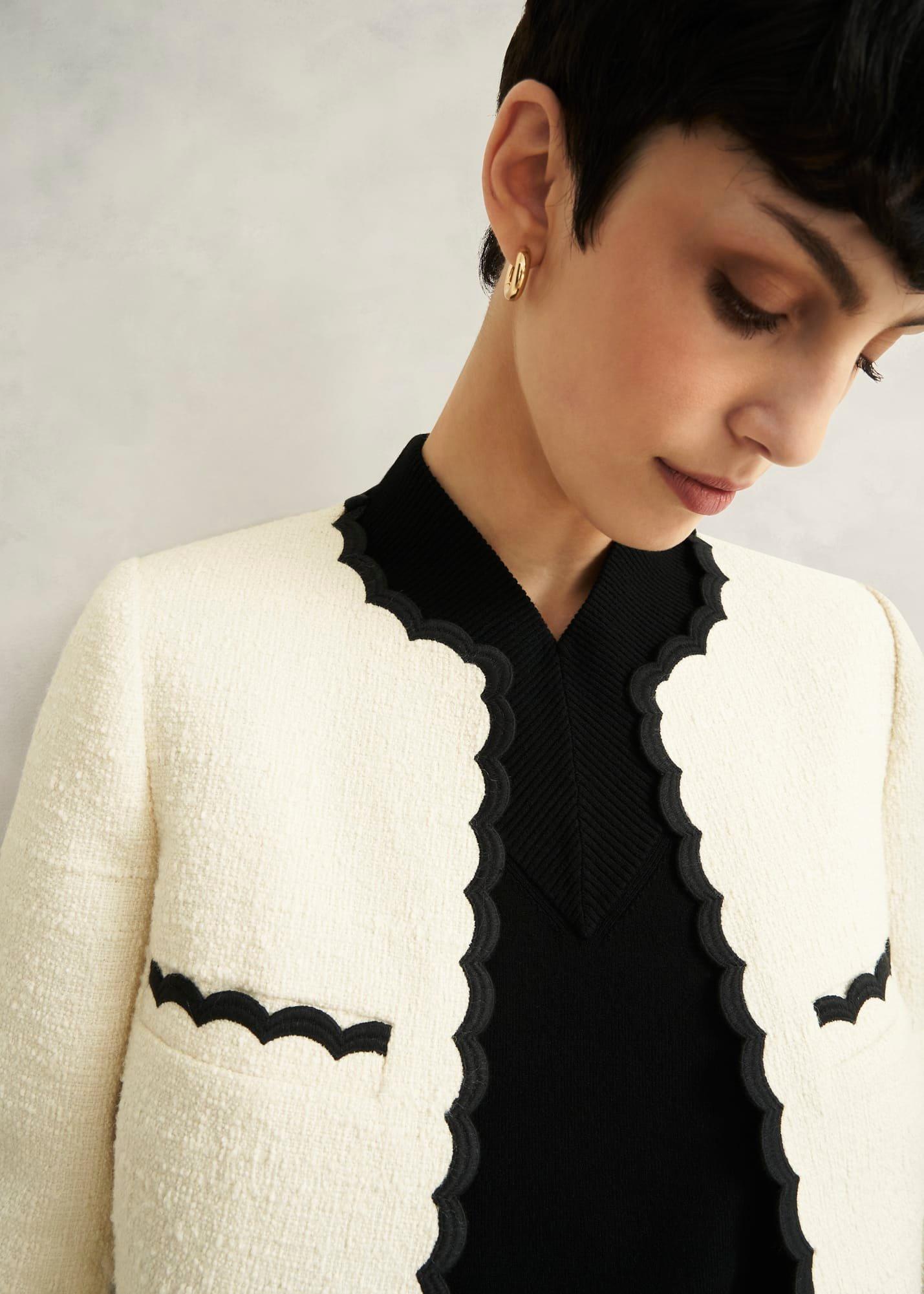 Laskett Boucle Jacket, Buttercream, hi-res