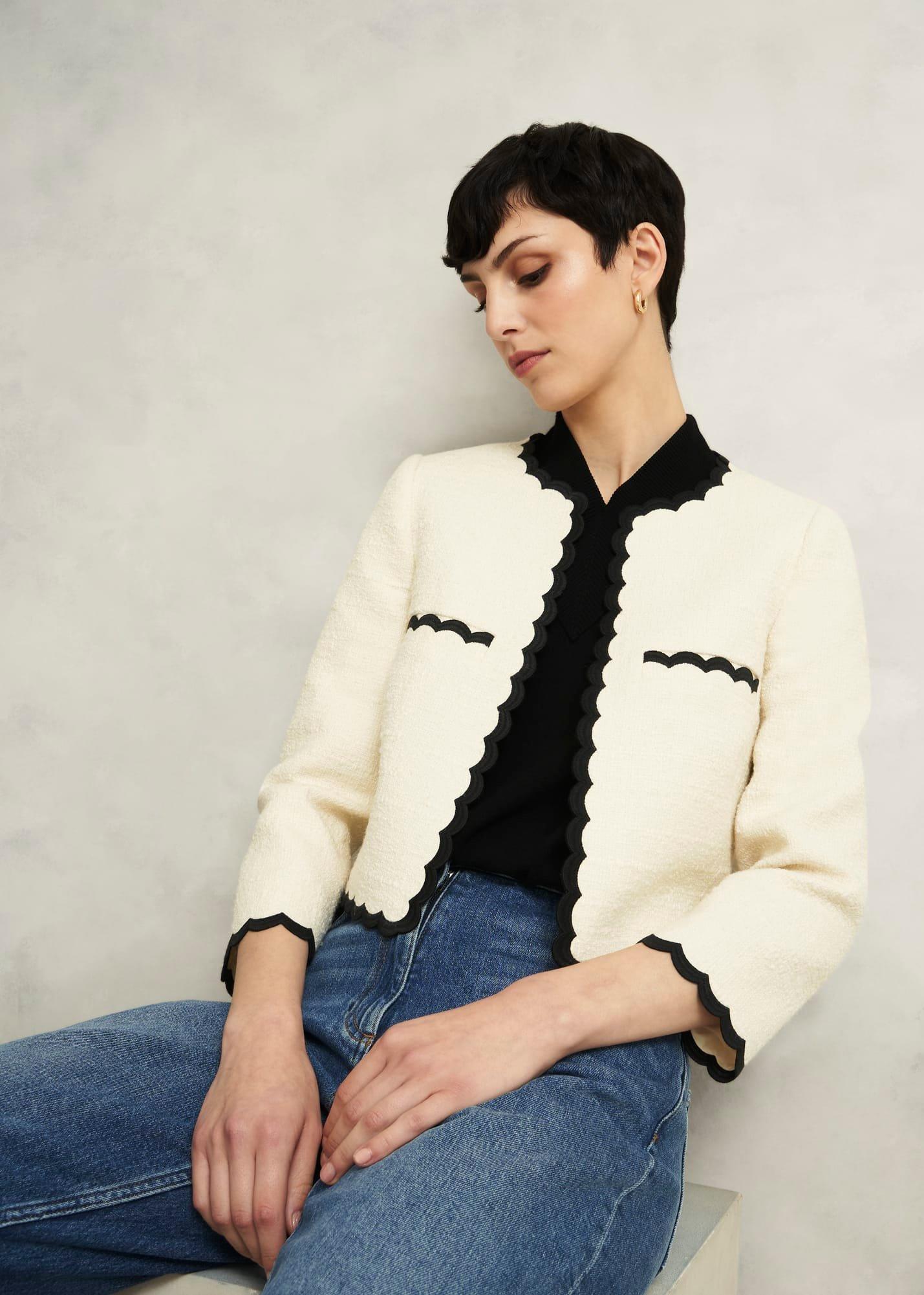 Laskett Boucle Jacket, Buttercream, hi-res