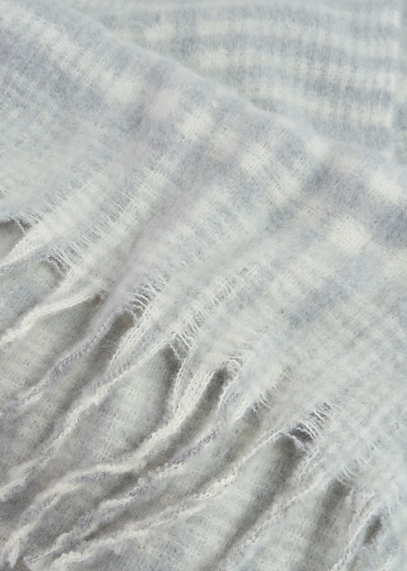 Sasha Check Scarf, Grey Ivory, hi-res