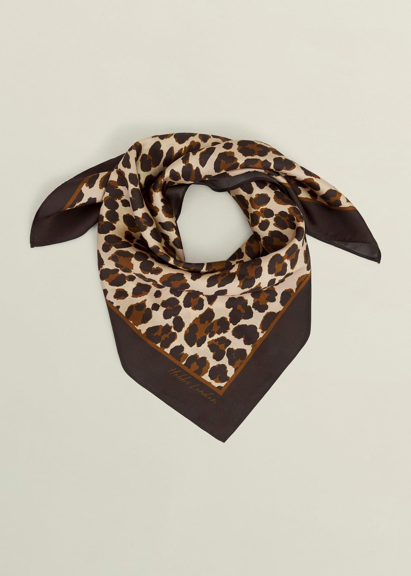 Bria Silk Leopard Scarf
