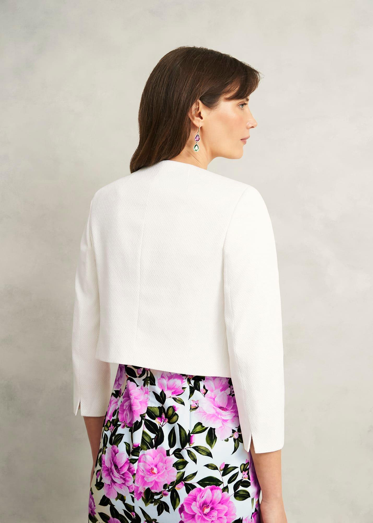 Elize Textured Jacket, Ivory, hi-res