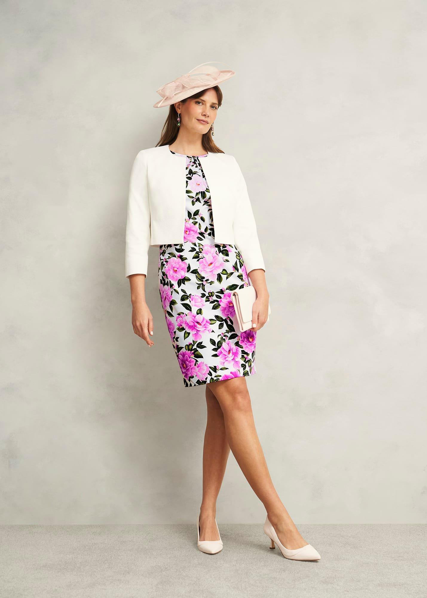 Elize Textured Jacket, Ivory, hi-res