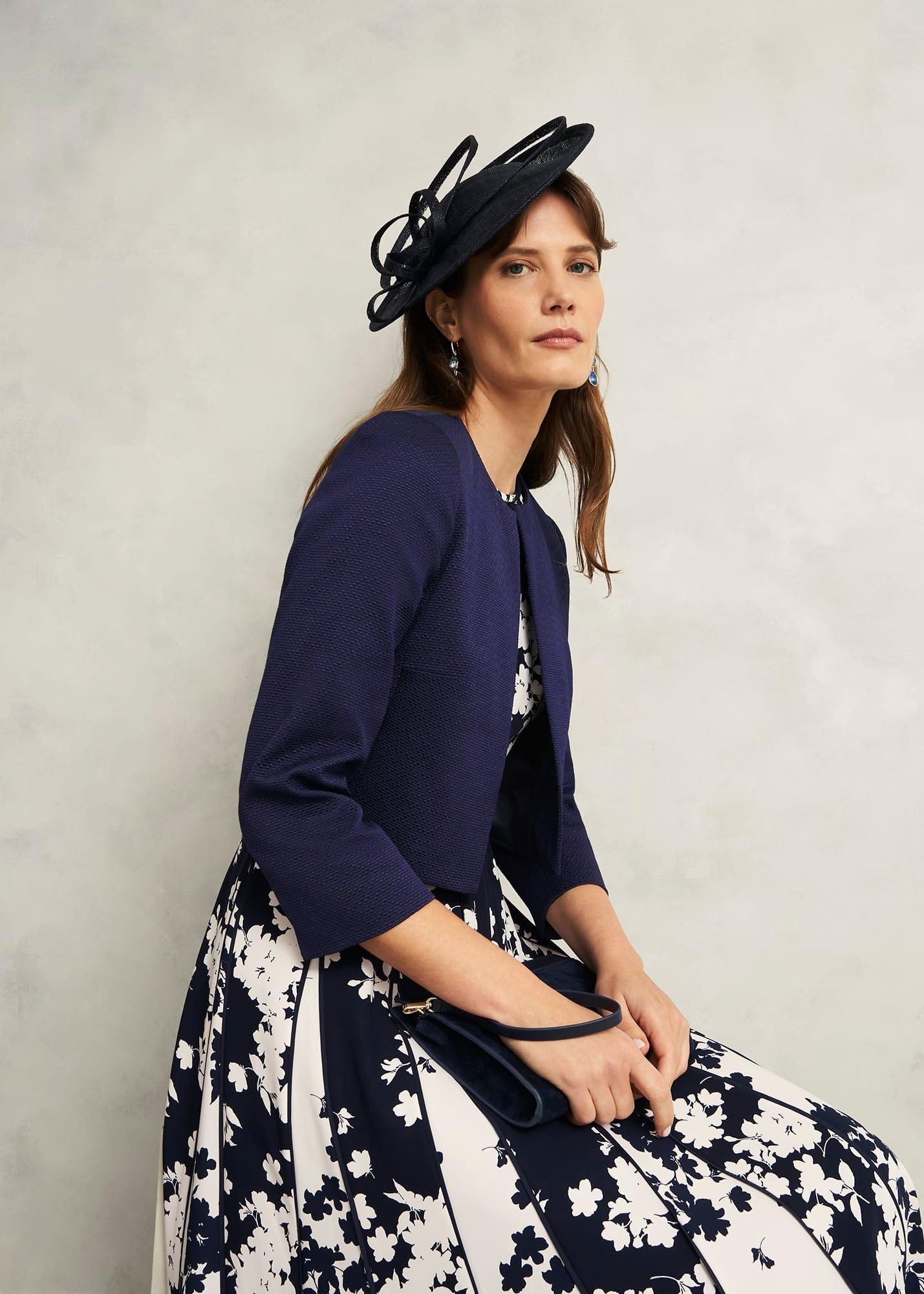 Elize Textured Jacket, Midnight Navy, hi-res